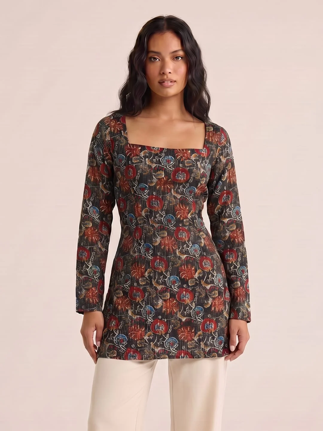 Radhika Sleeved Corset Kurti
