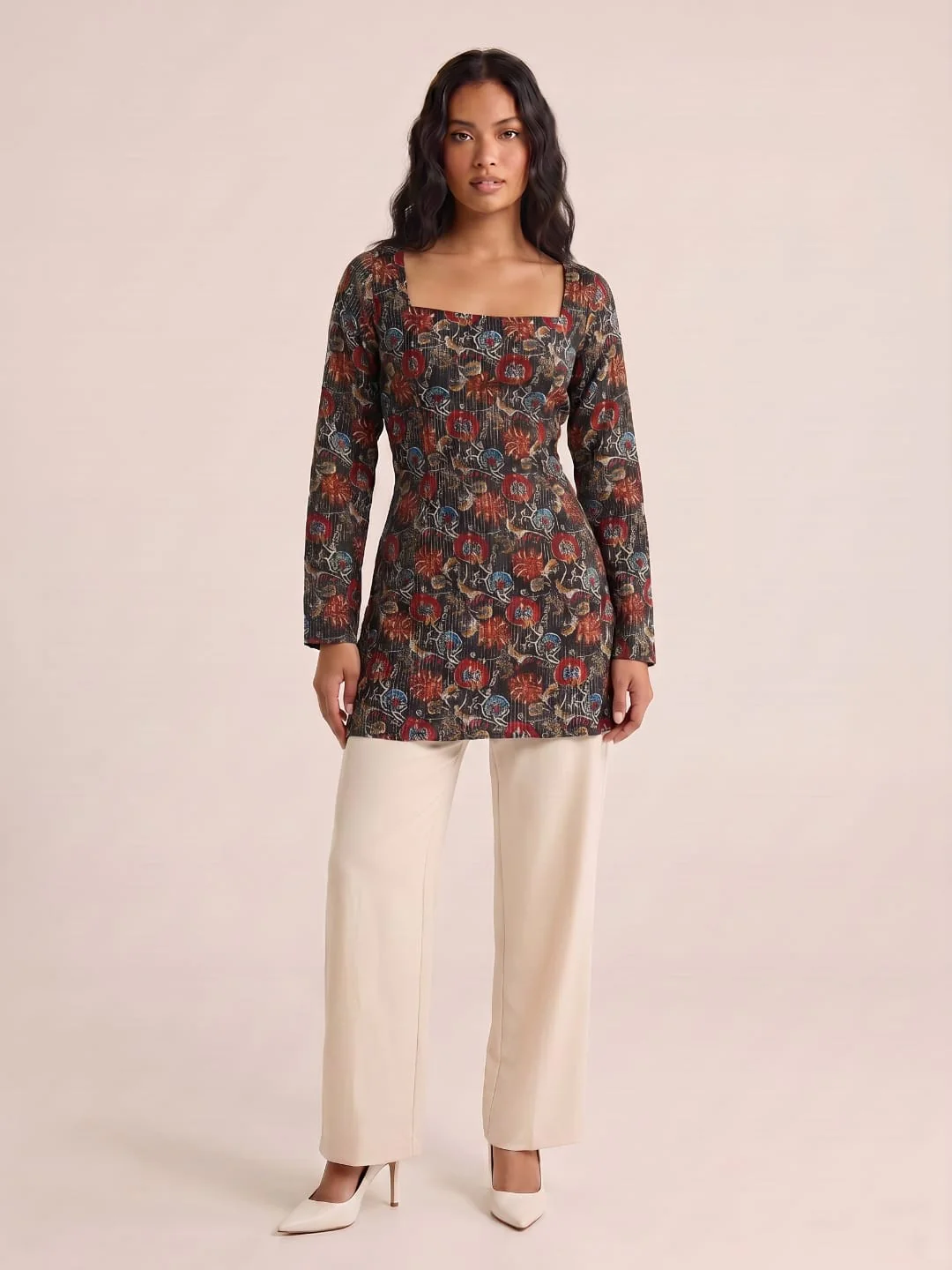 Radhika Sleeved Corset Kurti - Image 5