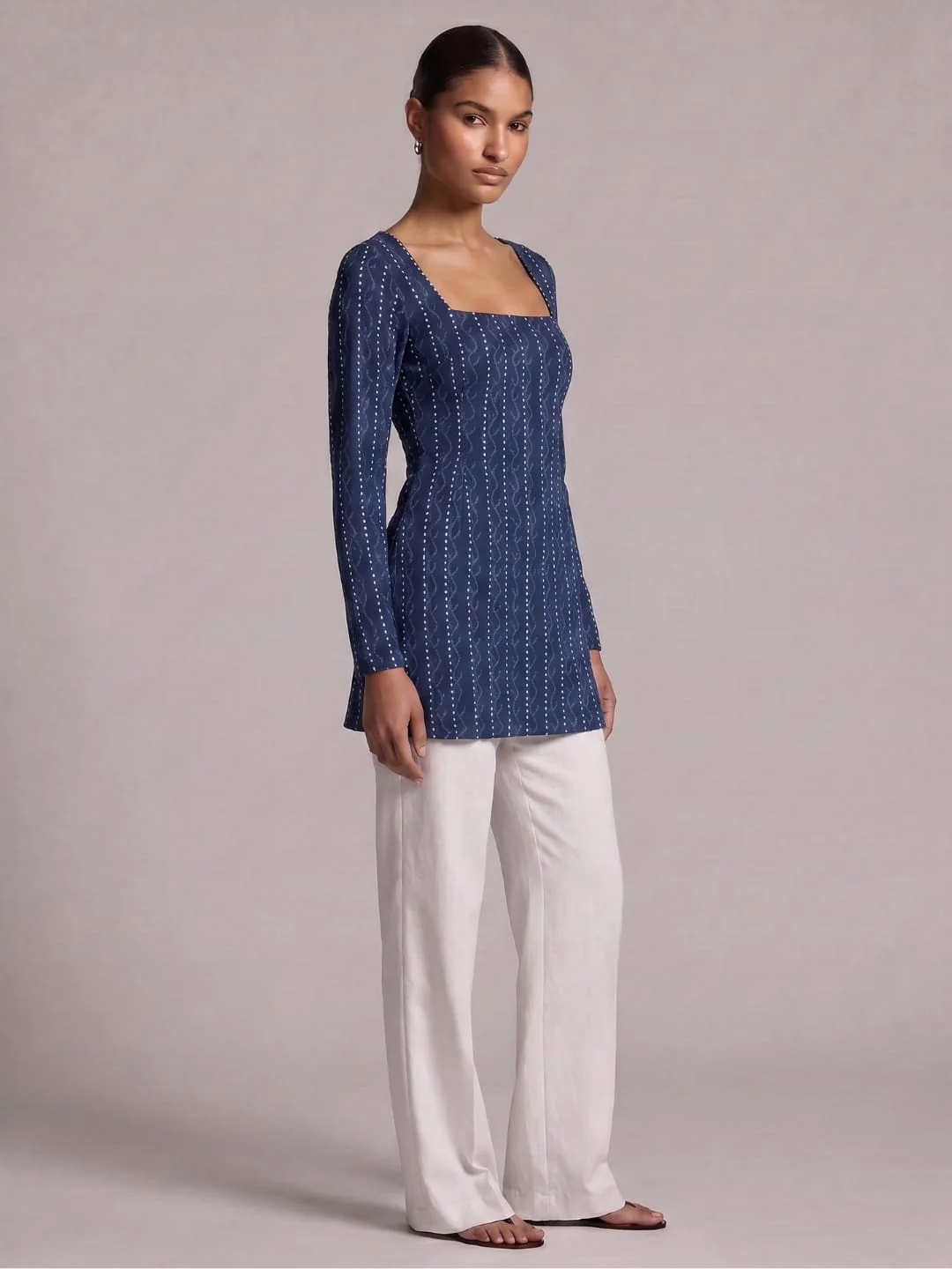 Mehek Sleeved Corset Kurti - Image 3