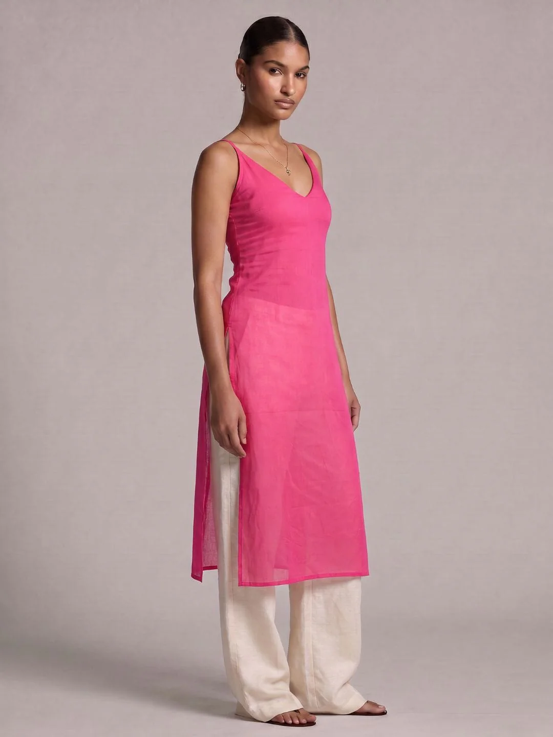 Adya Sheer Mul Kurti - Image 3