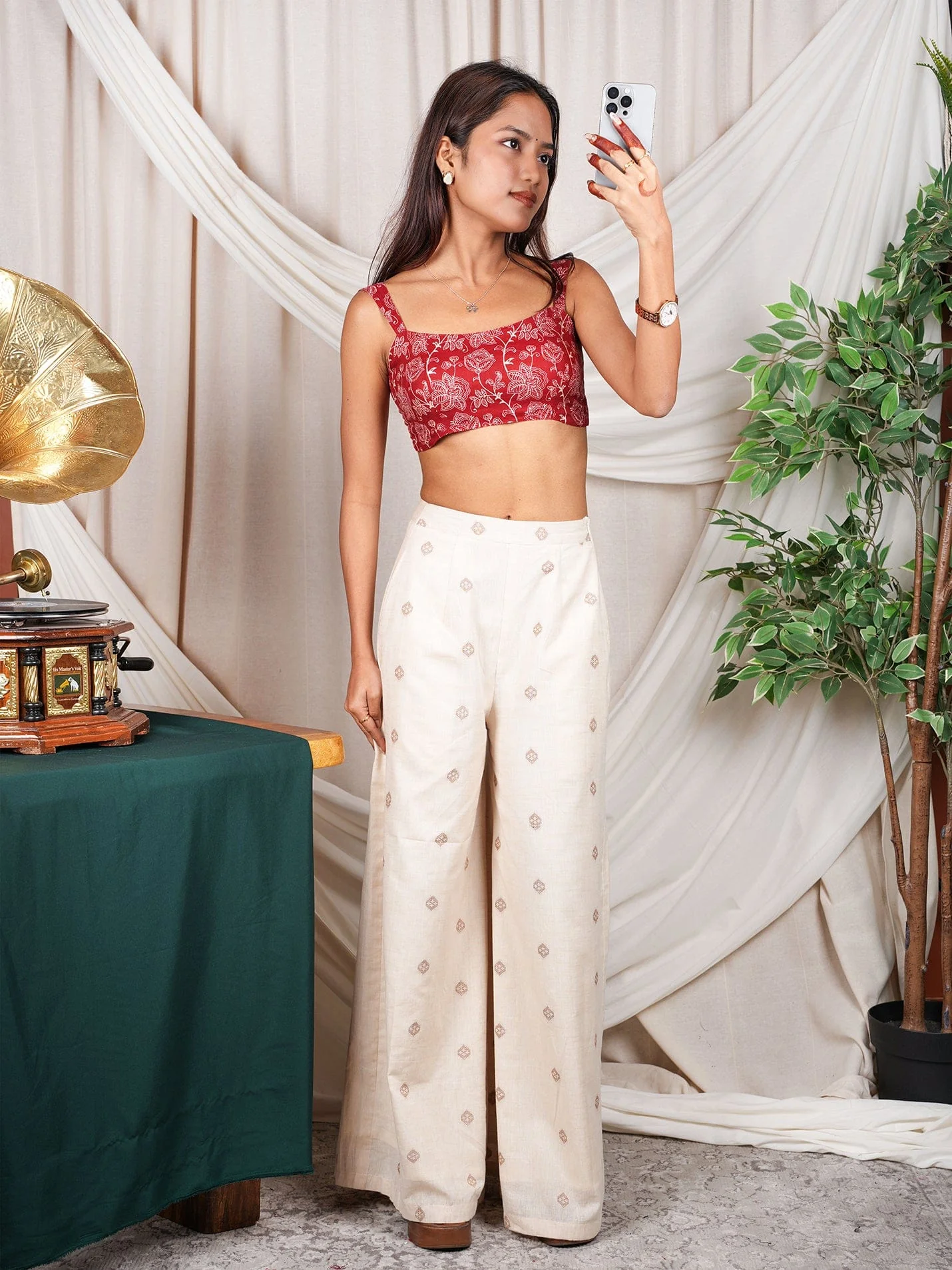 Ahiliya Printed Top with Wide Leg Pants set - Image 3