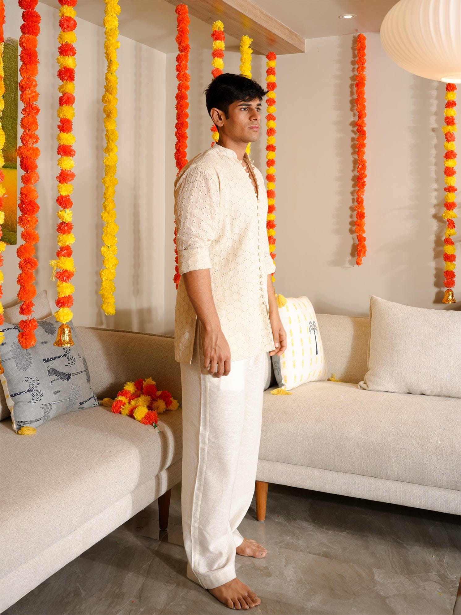 Ansh Chikankari Short Kurta - Image 3