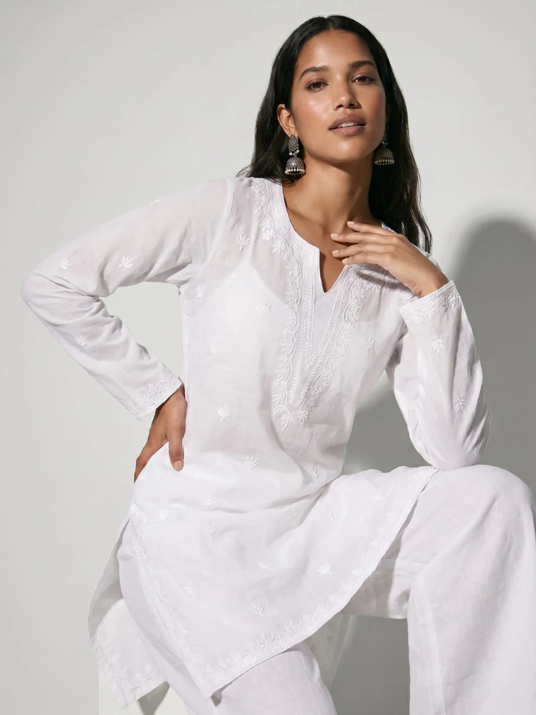 Arka Mul Chikankari Kurti - Image 5