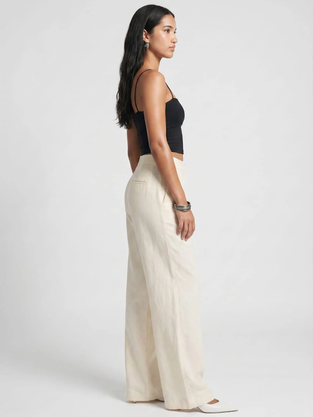 Beige Cotton Pants - Image 3