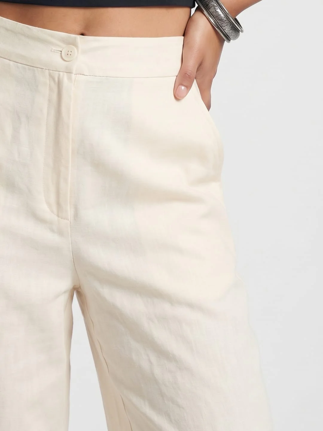 Beige Cotton Pants - Image 4