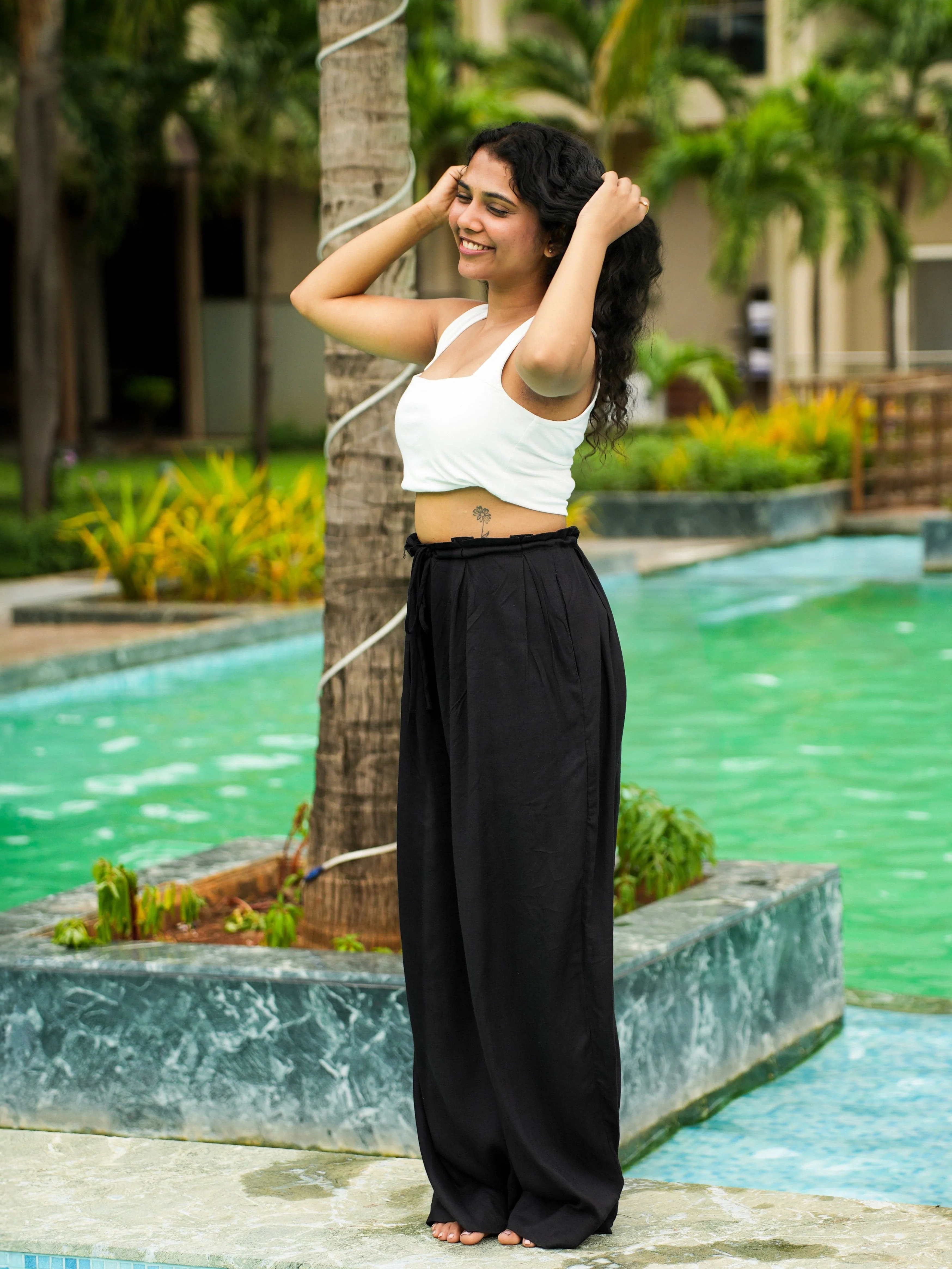 Black Relaxed Pants - Image 2