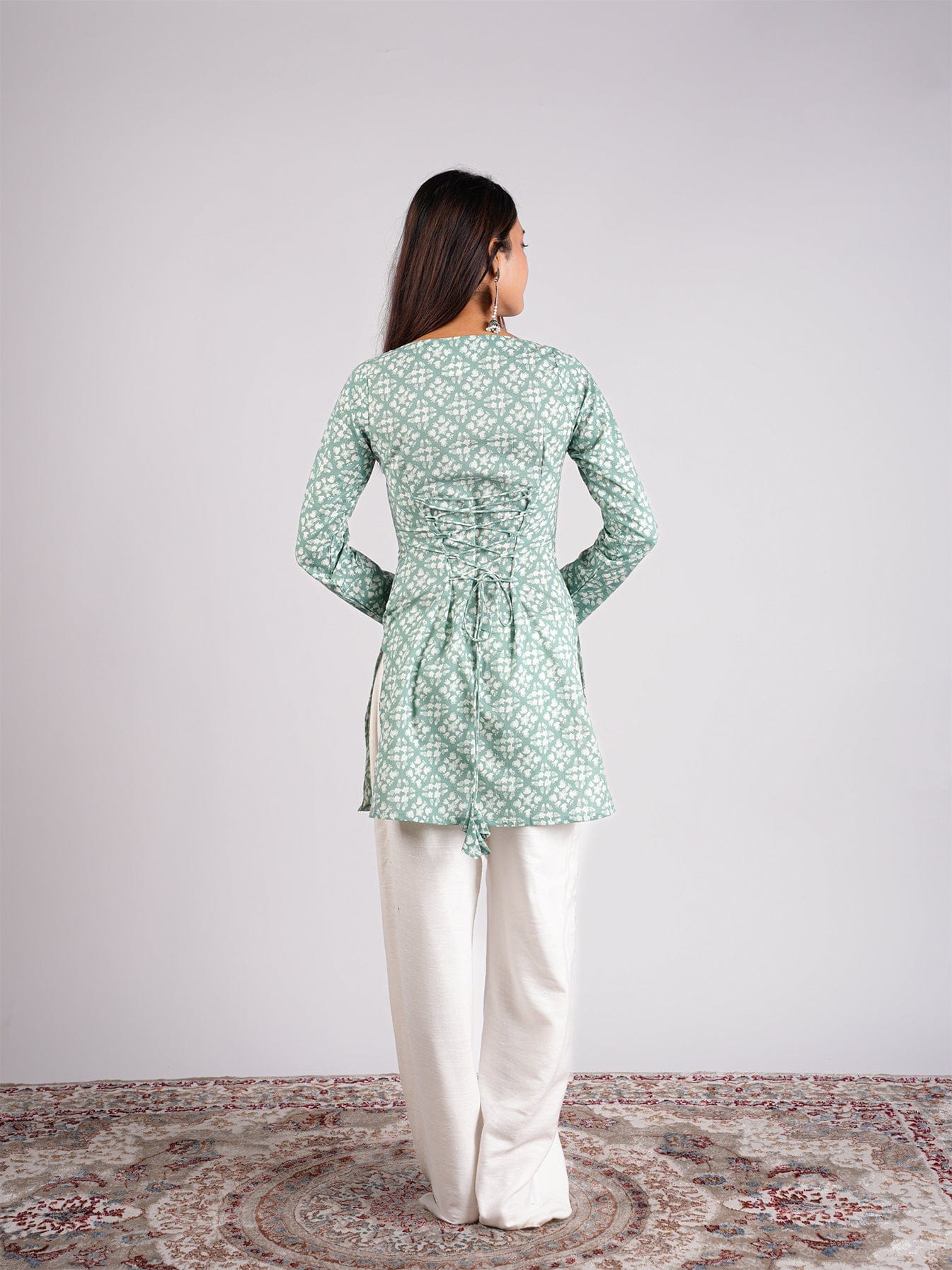 Chaya Sleeved Corset Kurti - Image 2