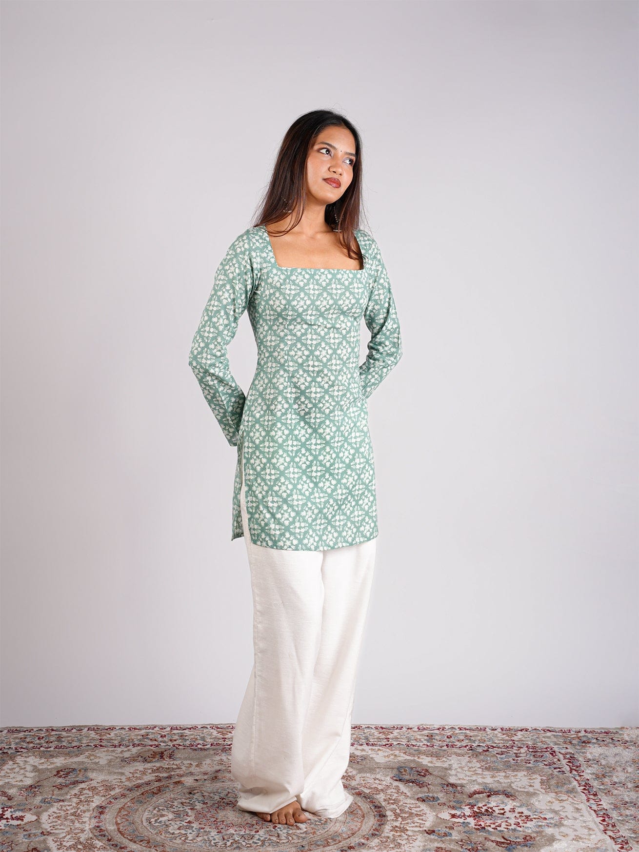 Chaya Sleeved Corset Kurti - Image 3