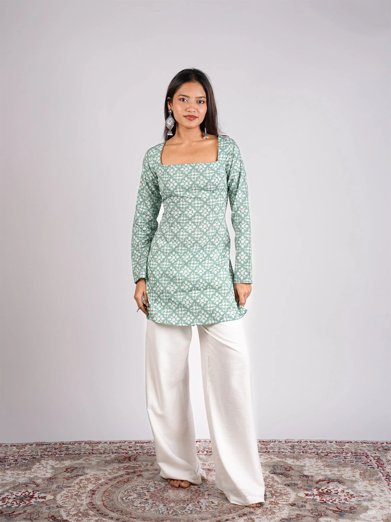 Chaya Sleeved Corset Kurti - Image 4