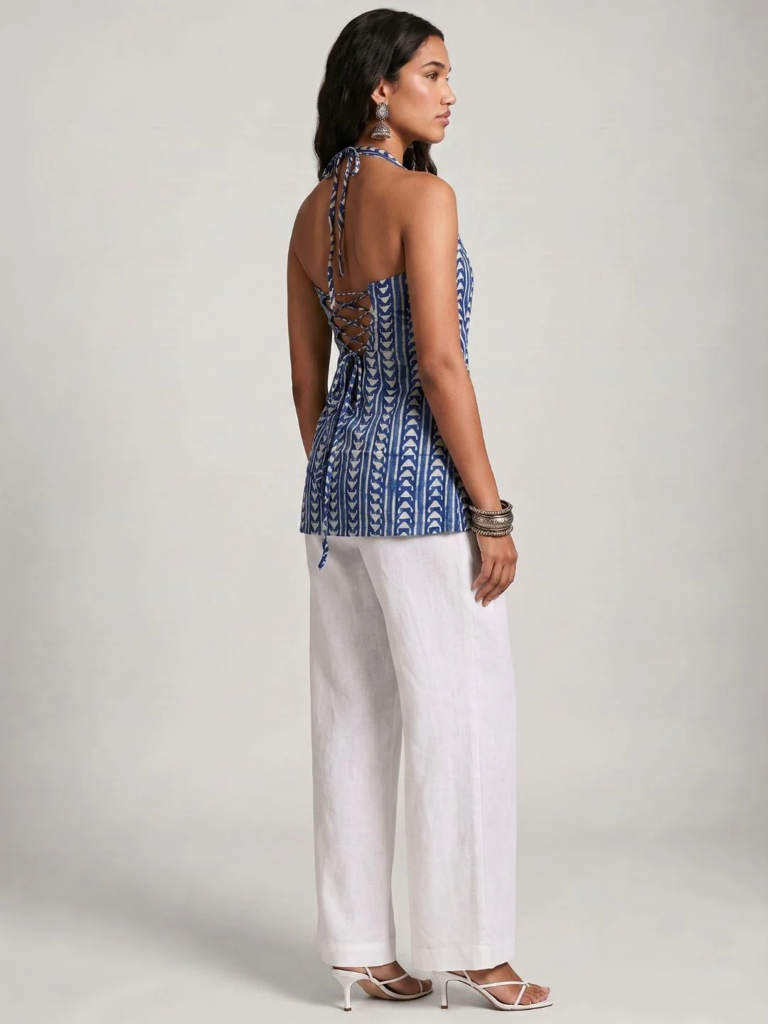 Dabu halter neck corset kurti - Image 3