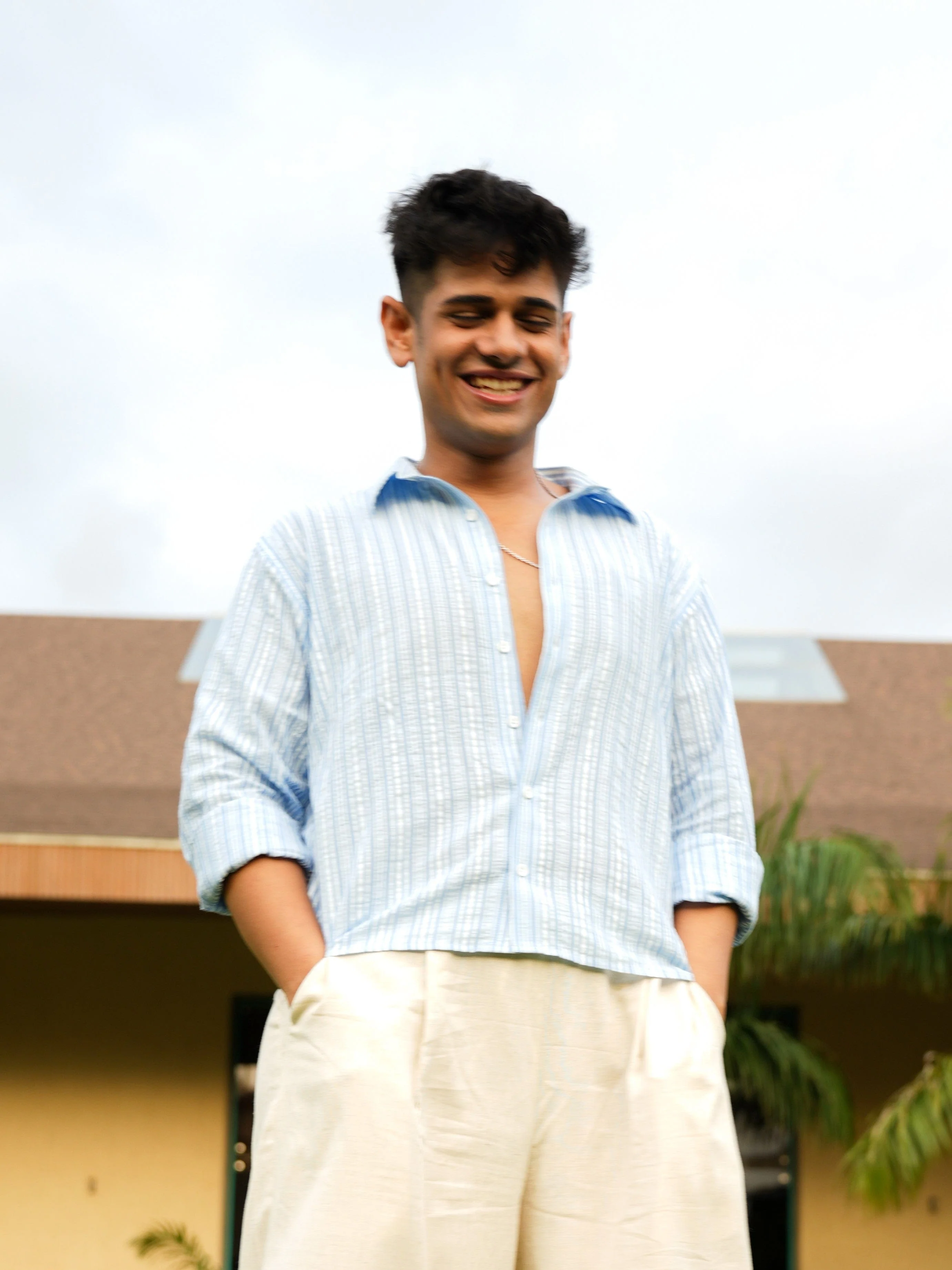 Gul Striped Crop Shirt - Image 3