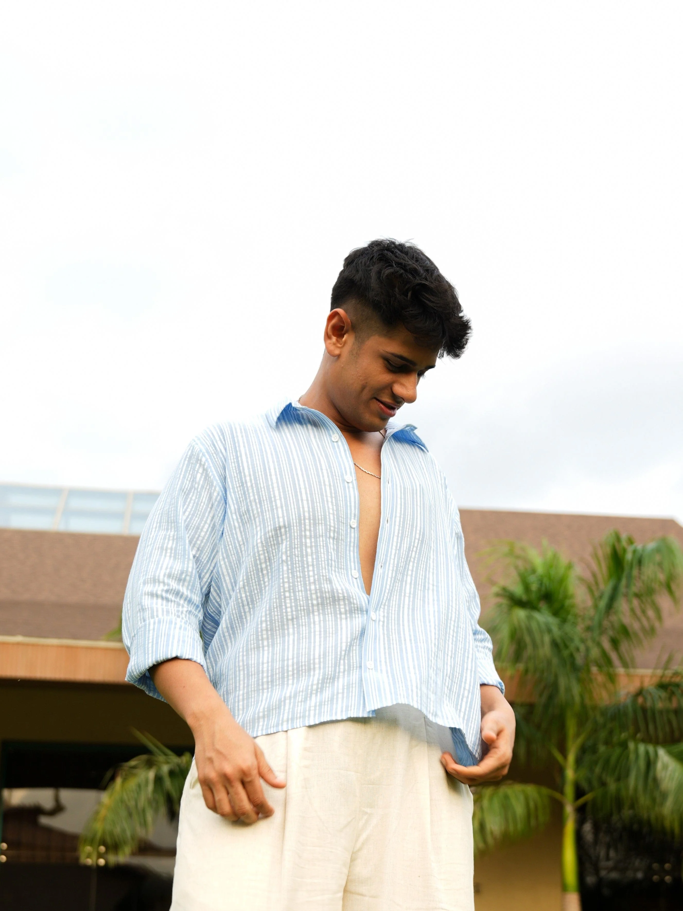 Gul Striped Crop Shirt - Image 4