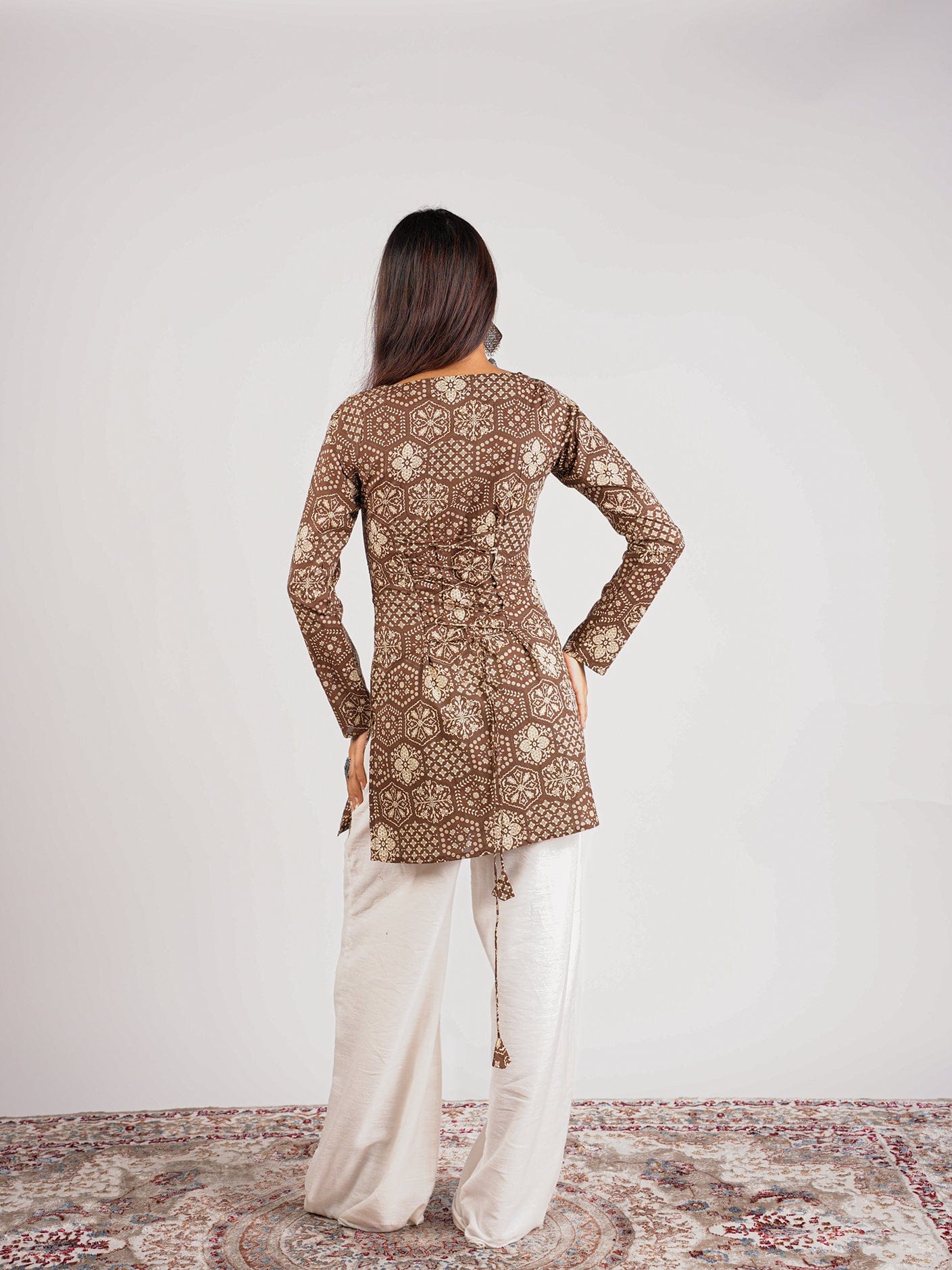 Heena Sleeved Corset Kurti - Image 2