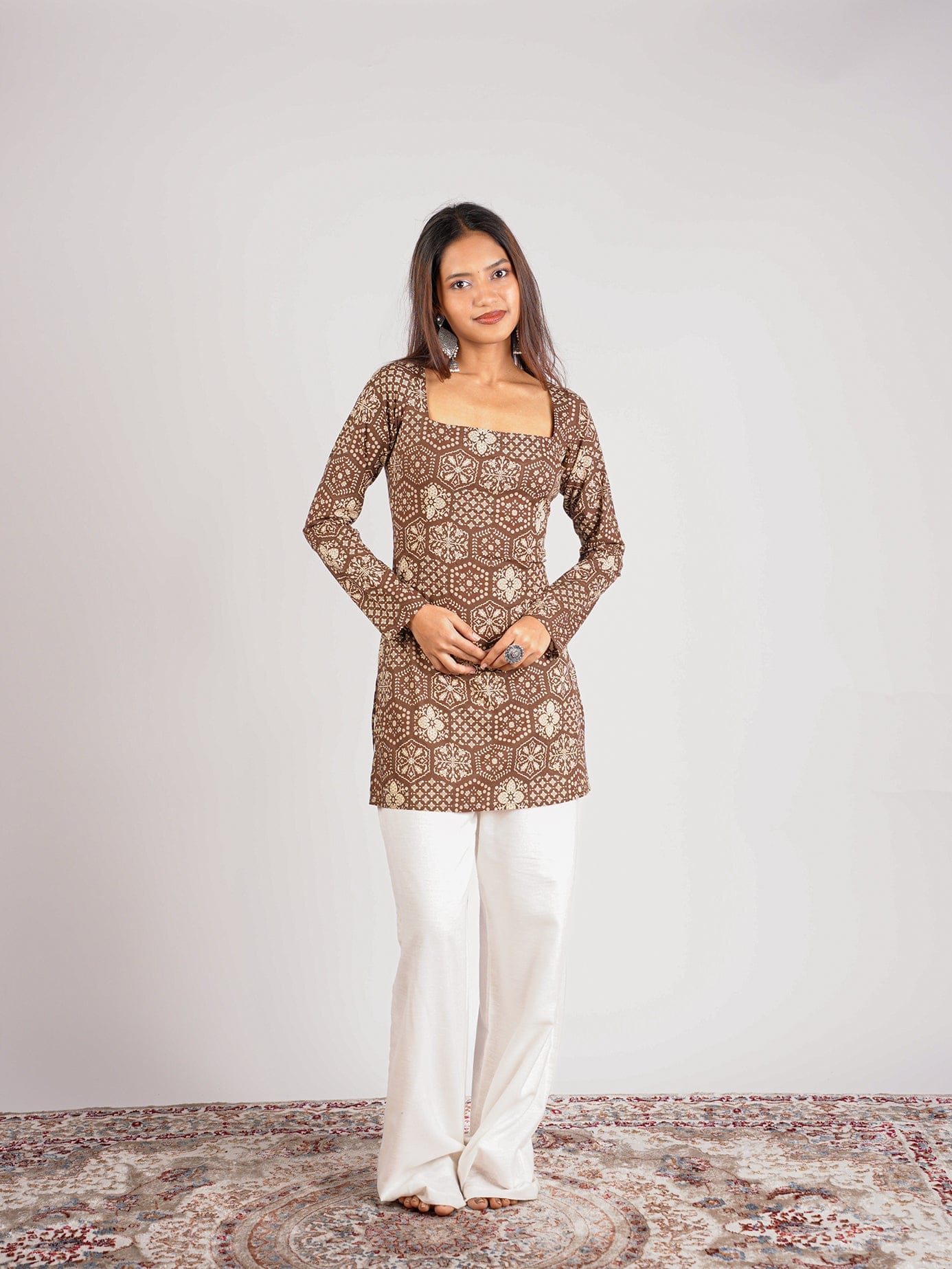 Heena Sleeved Corset Kurti - Image 4