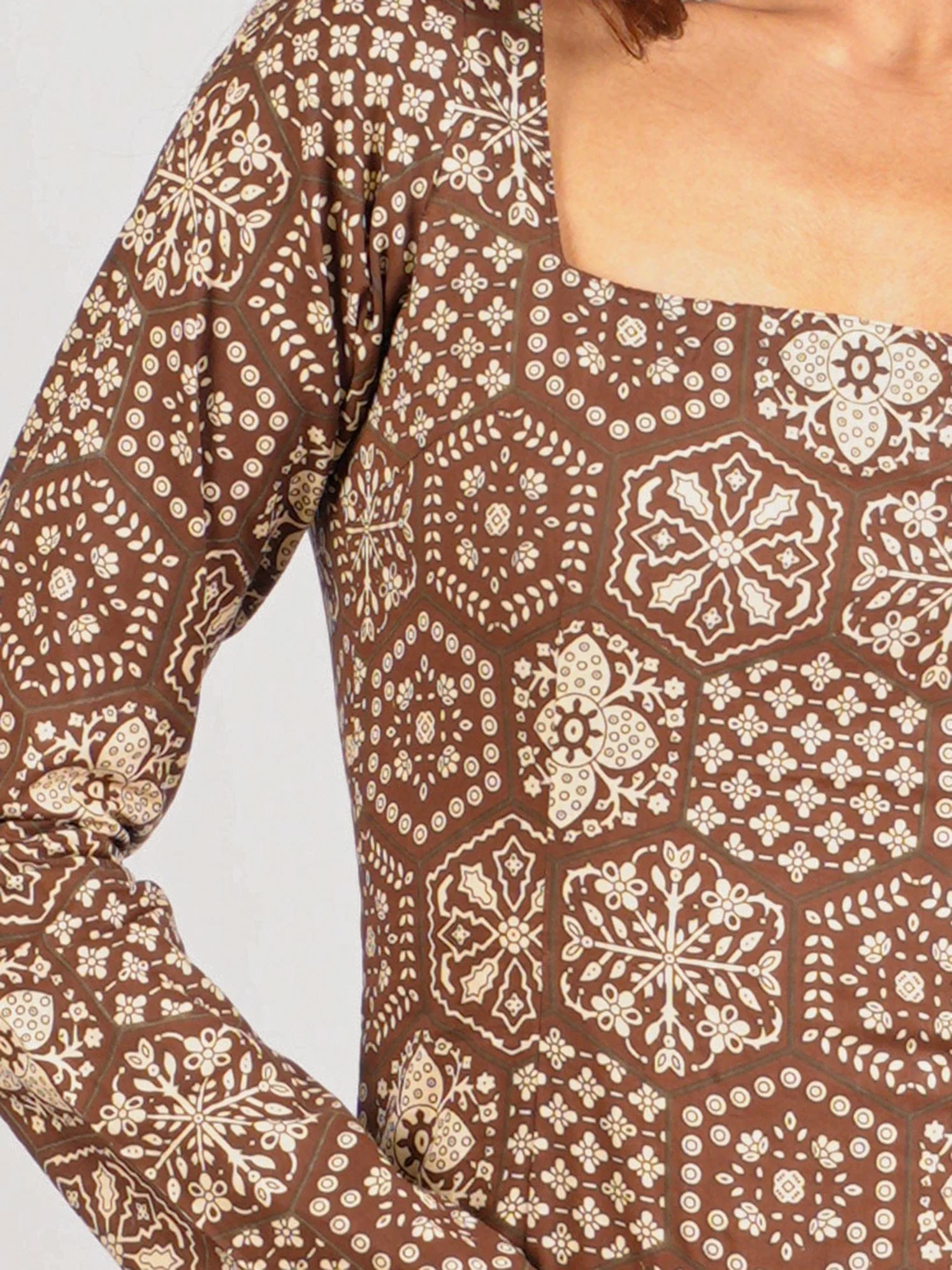 Heena Sleeved Corset Kurti - Image 5