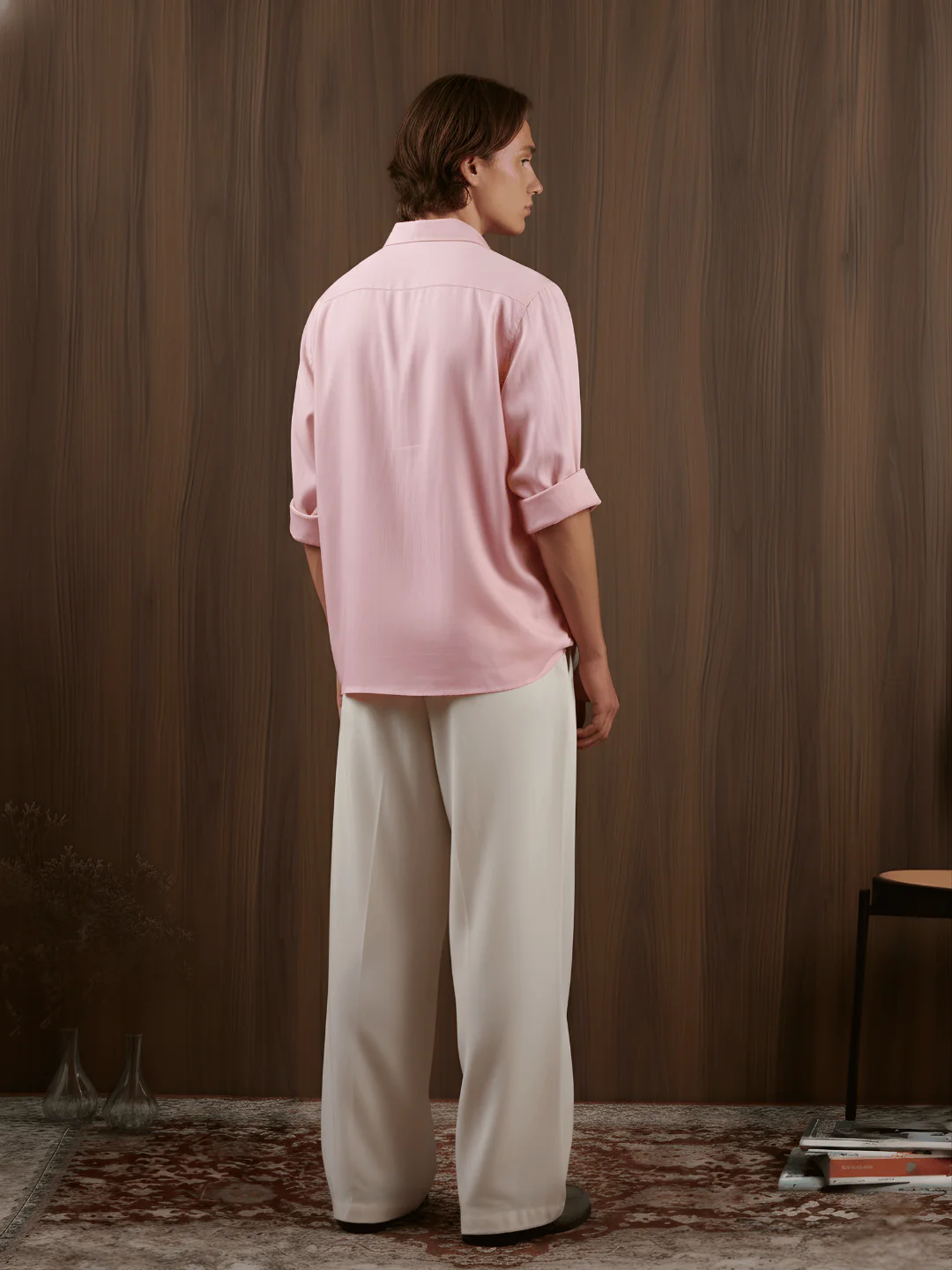 Ishaan Pink Loose Fitted Shirt - Image 4