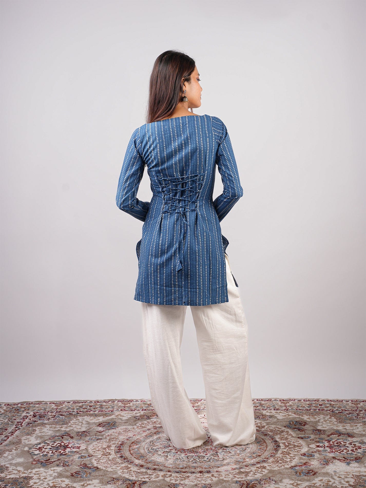 Ishita Sleeved Corset Kurti - Image 2