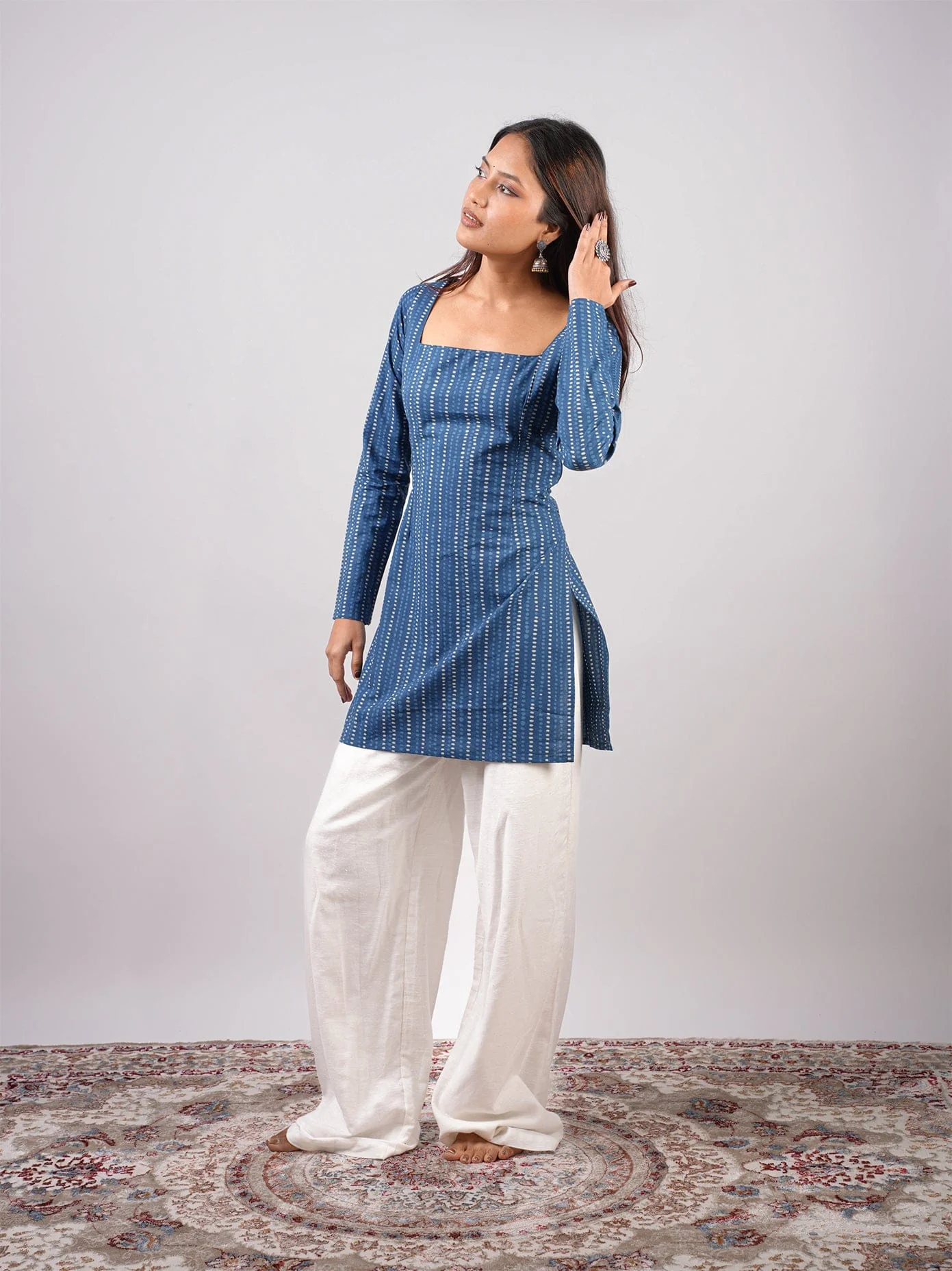 Ishita Sleeved Corset Kurti - Image 3