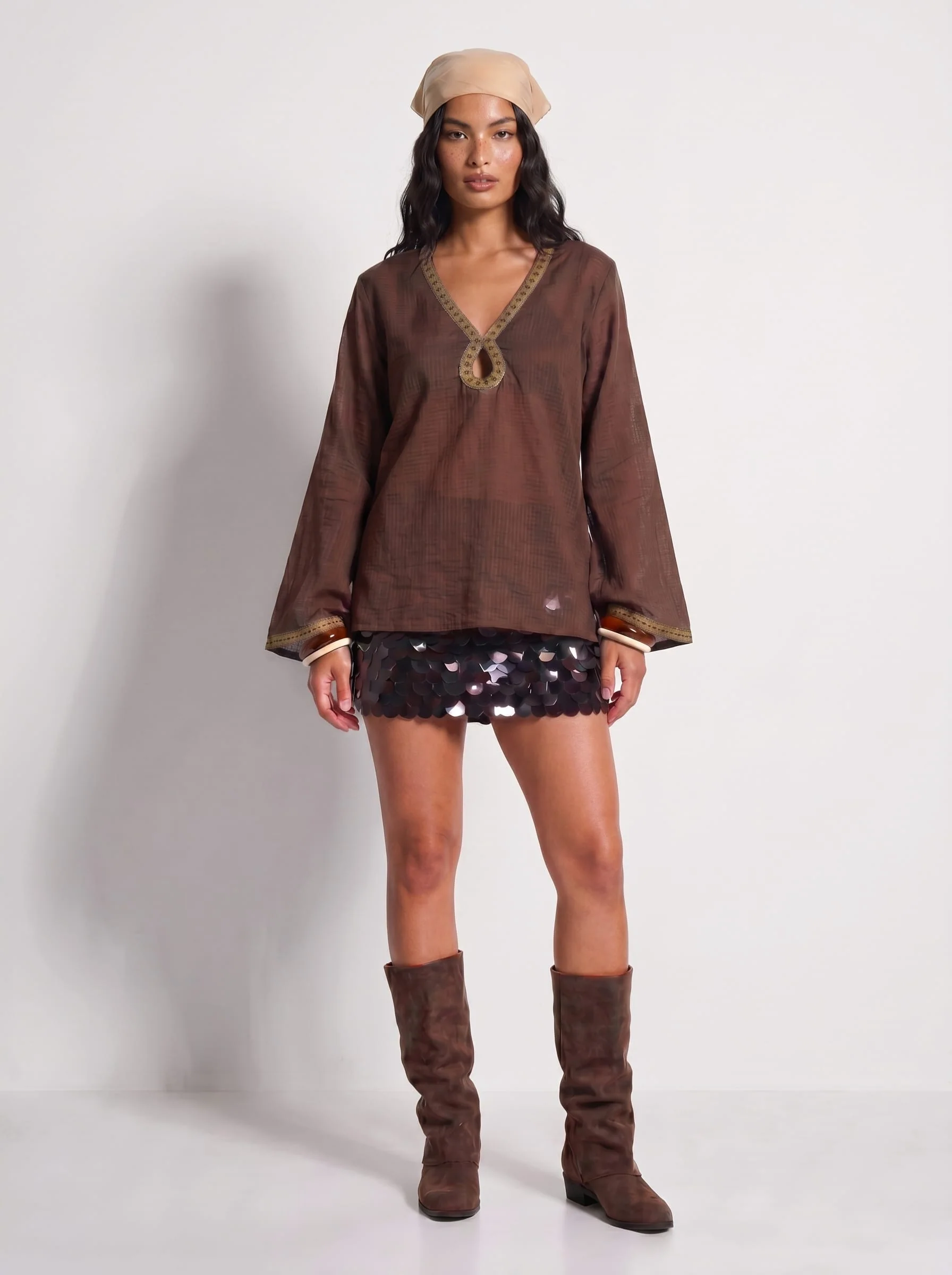 Jharna Sheer Short Kurti - Image 4