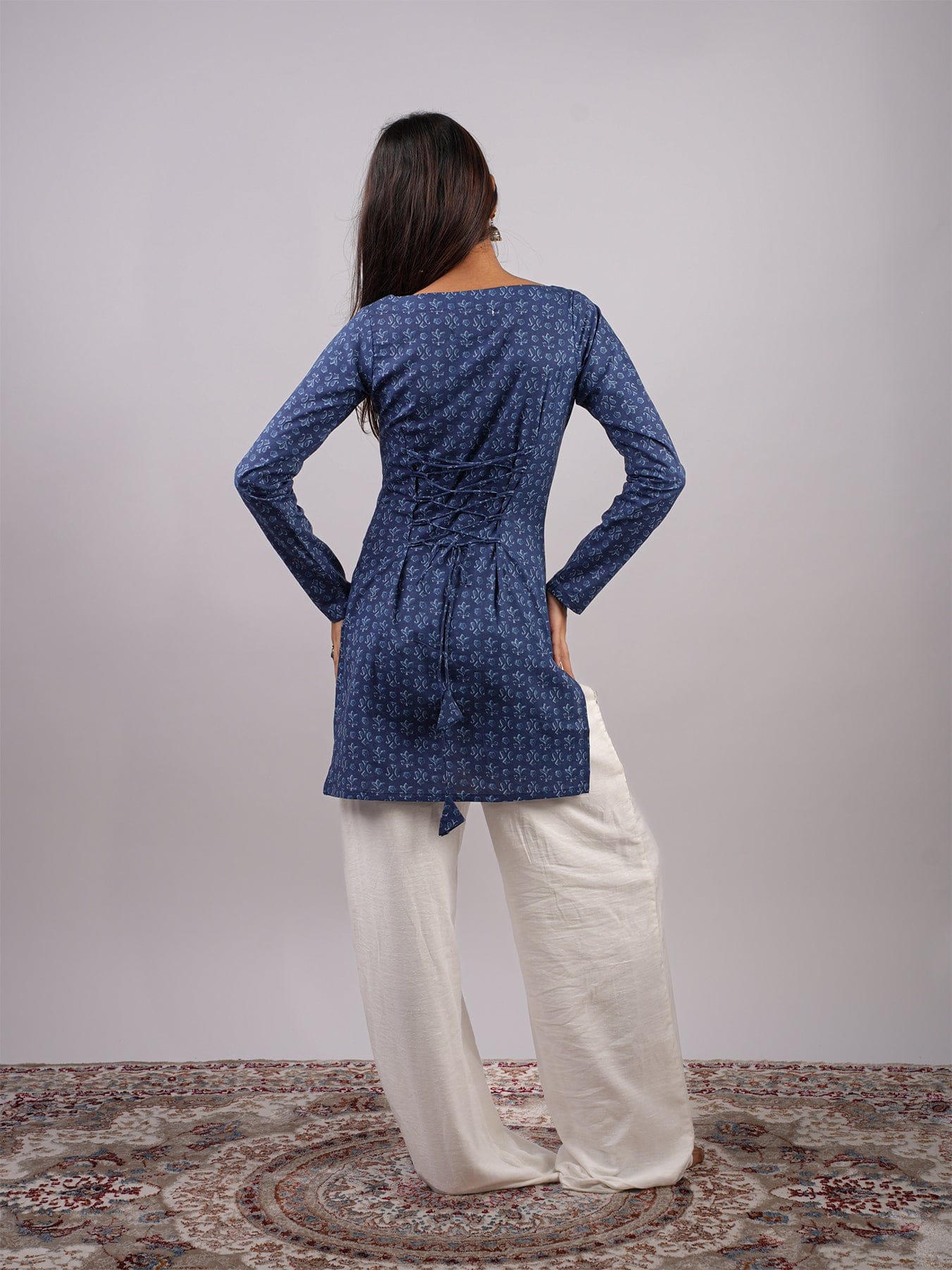 Kaira Sleeved Corset Kurti - Image 2