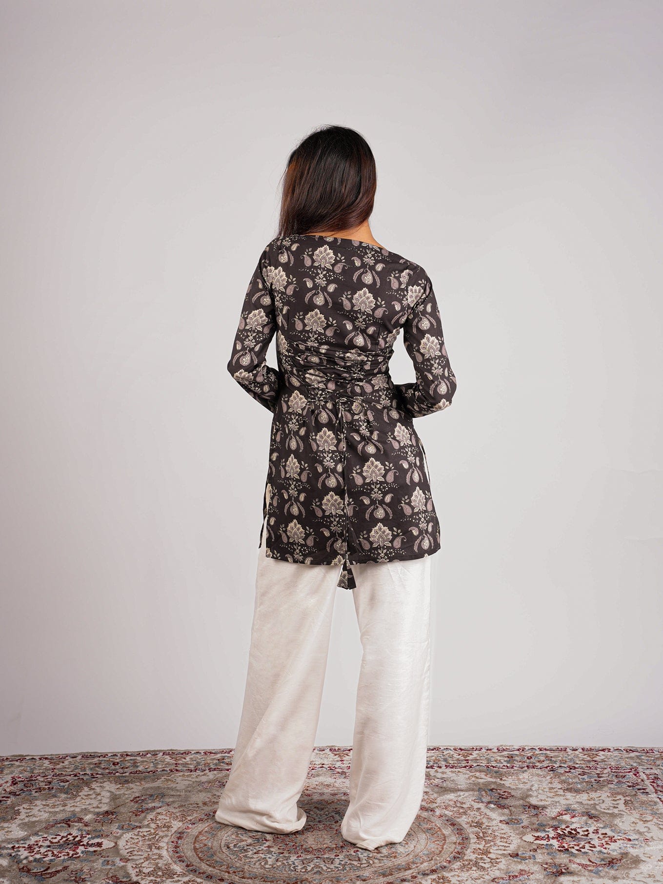 Kajal Sleeved Corset Kurti - Image 2