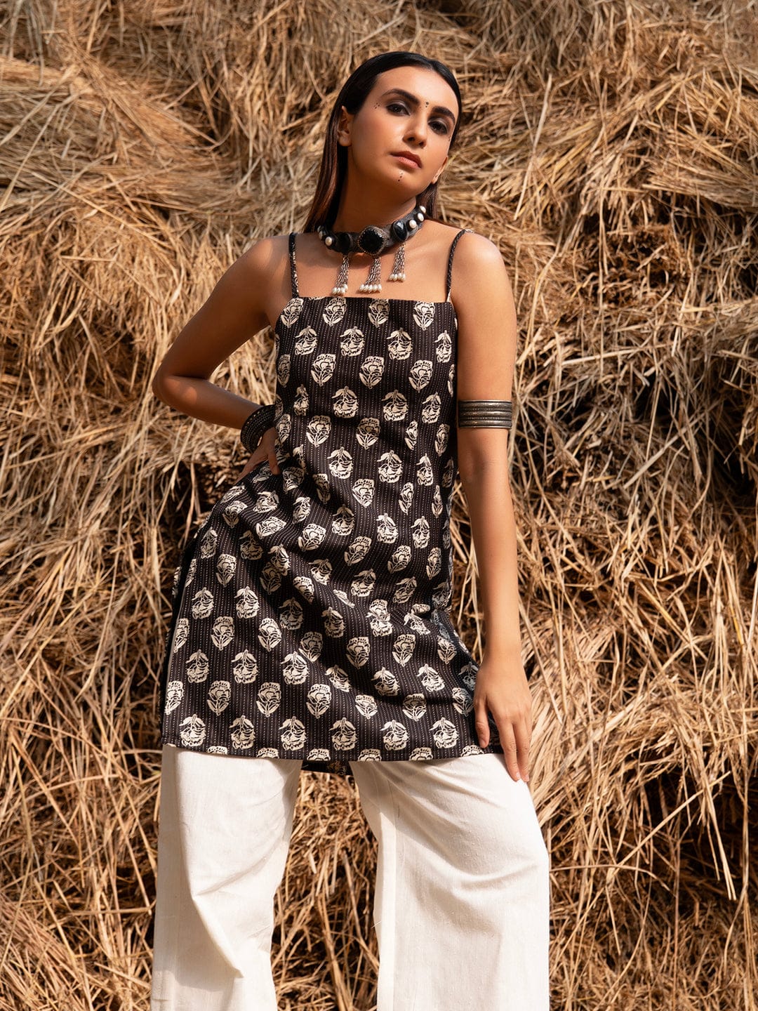 Kalika Noodle Strap Corset Kurti - Image 4