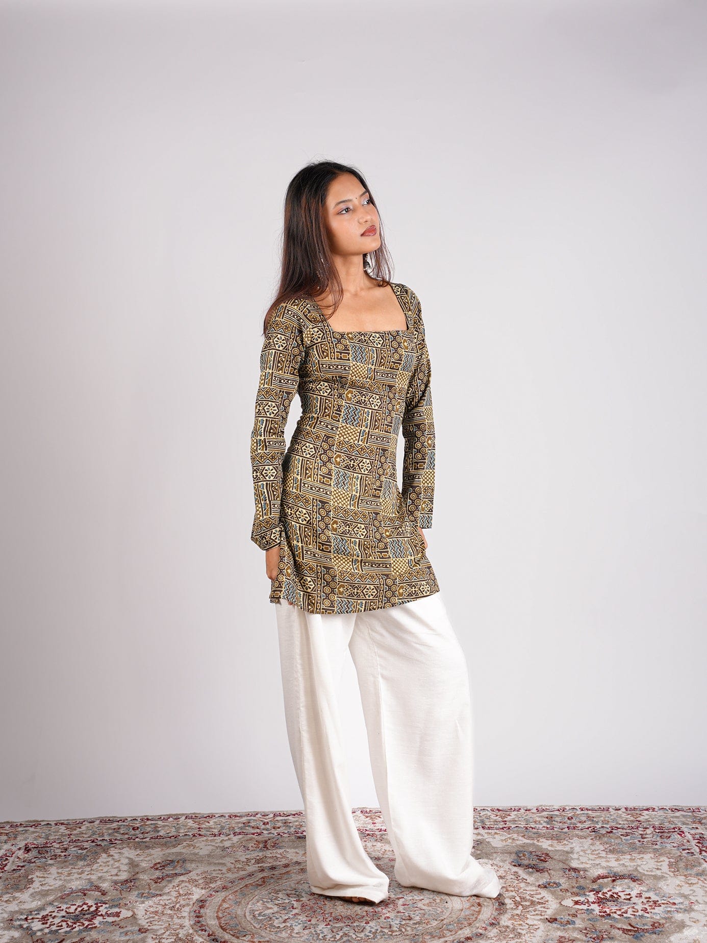 Kanak Sleeved Corset Kurti - Image 3
