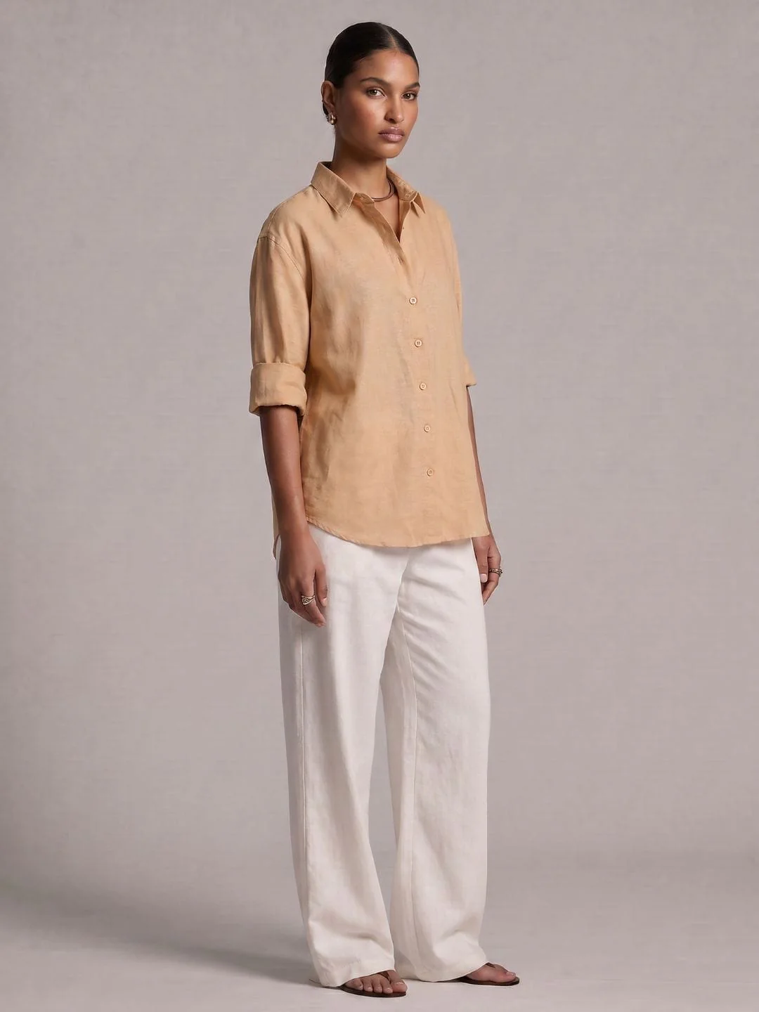 Oversized Khadi Linen Shirt - Image 3