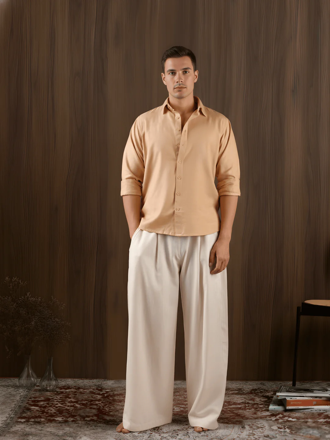 Karan Khadi Linen Fitted Shirt - Image 3