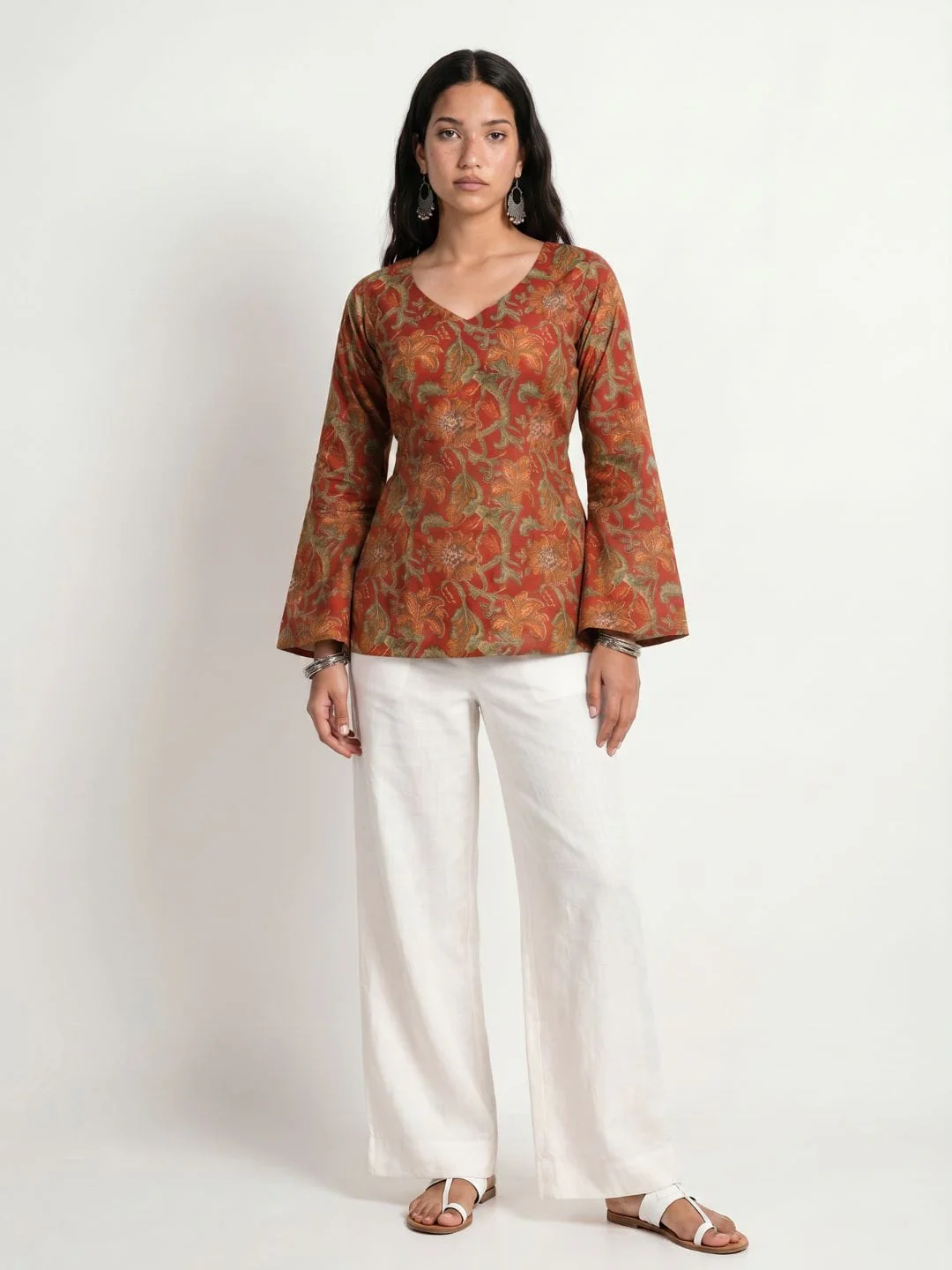 Kareen Backless Sleeved Corset Kurti - Image 5