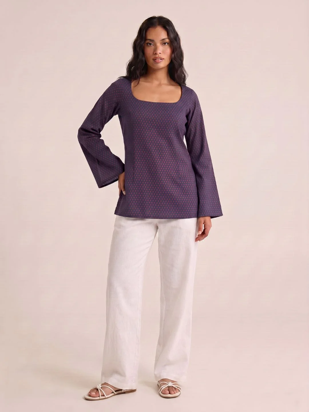 Karima Deep Back Sleeved Kurti - Image 5