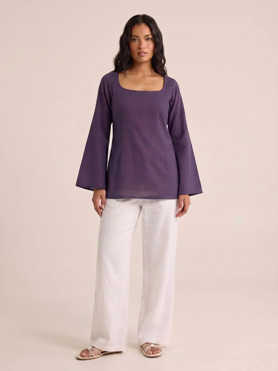Karima Deep Back Sleeved Kurti - Image 6