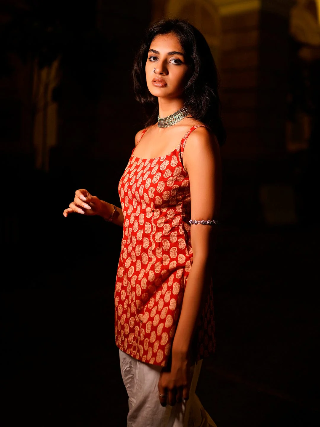 Kum-Kum Deep Back Short Kurti - Image 3