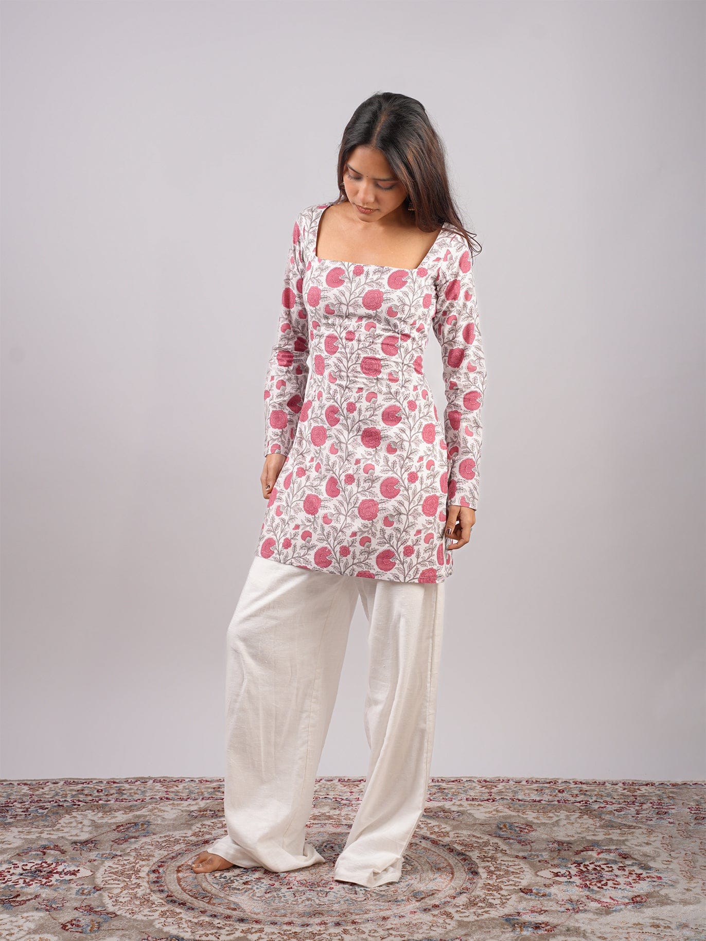 Kusum Sleeved Corset Kurti - Image 3