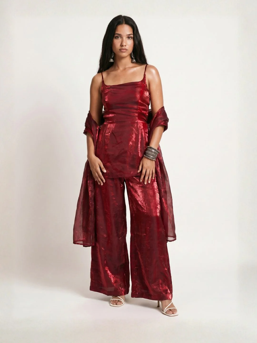 Laila Maroon Fendi Kurta Pant & Dupatta Set - Image 5