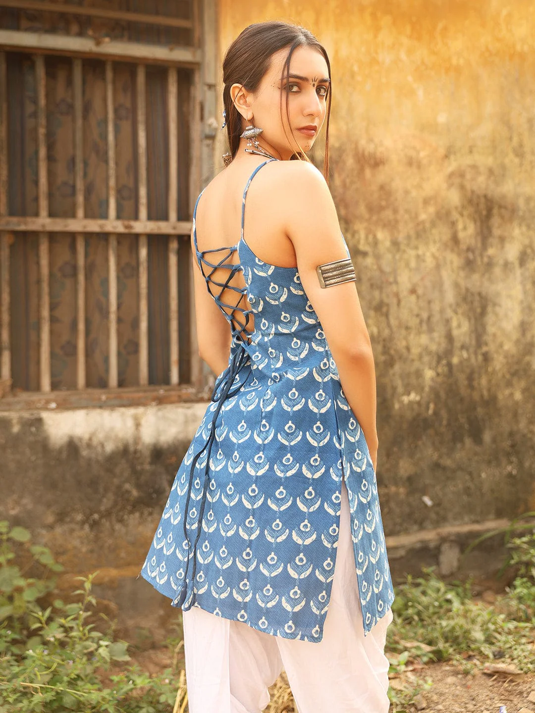 Maahi  Noodle Strap Corset Kurti - Image 4