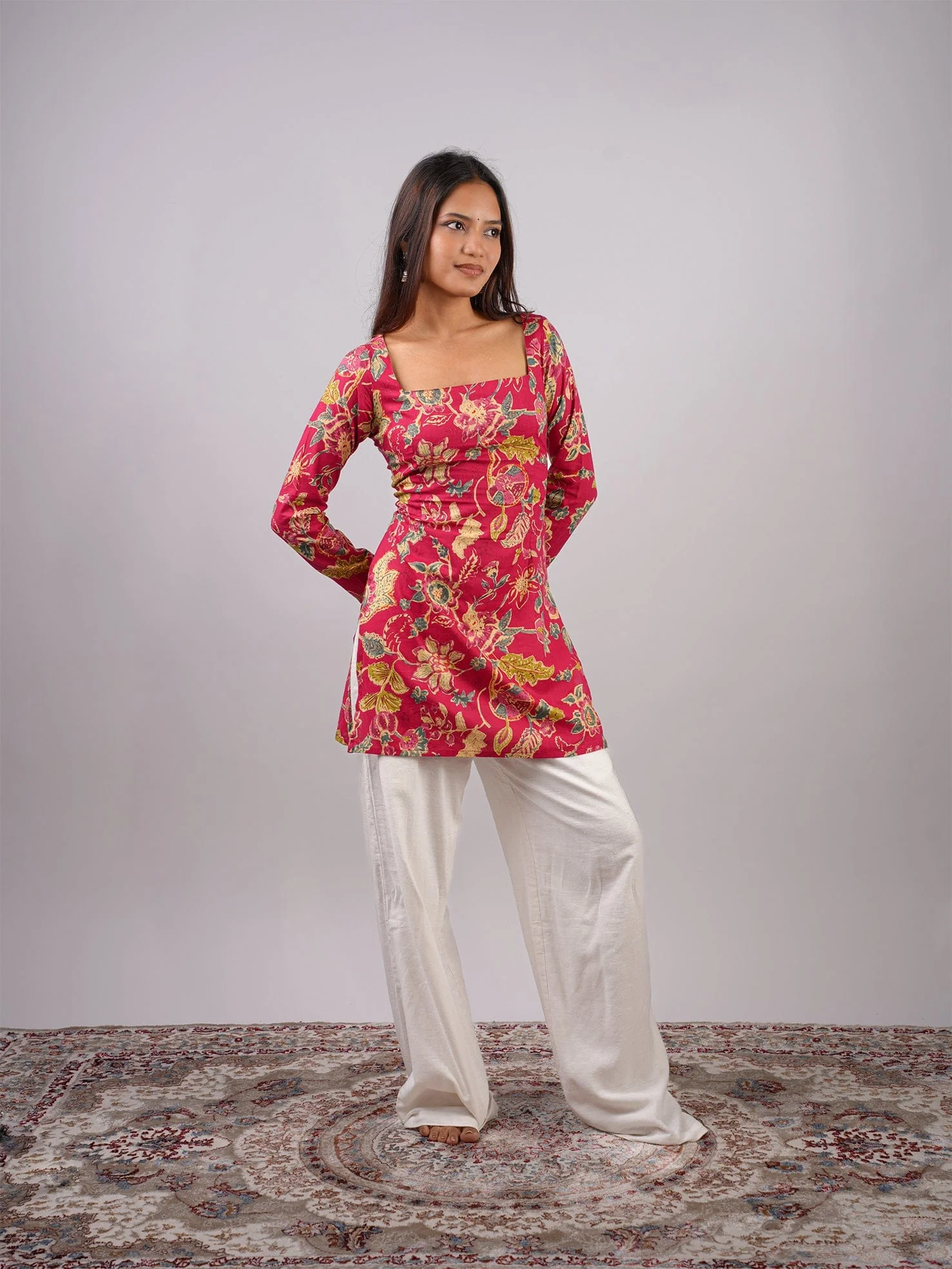 Mohini Sleeved Corset Kurti - Image 3