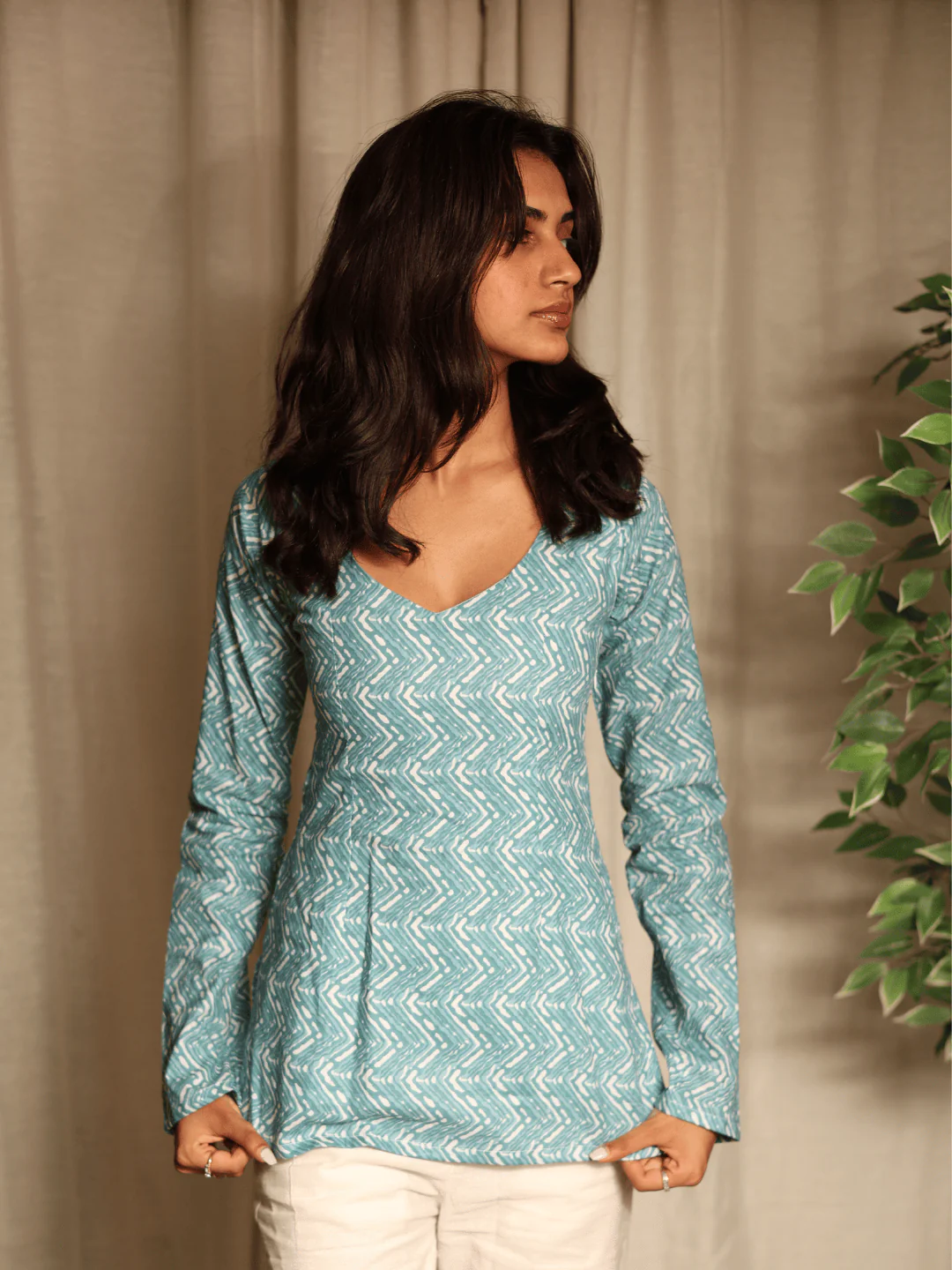 Nabila sleeved modest kurti - Image 3