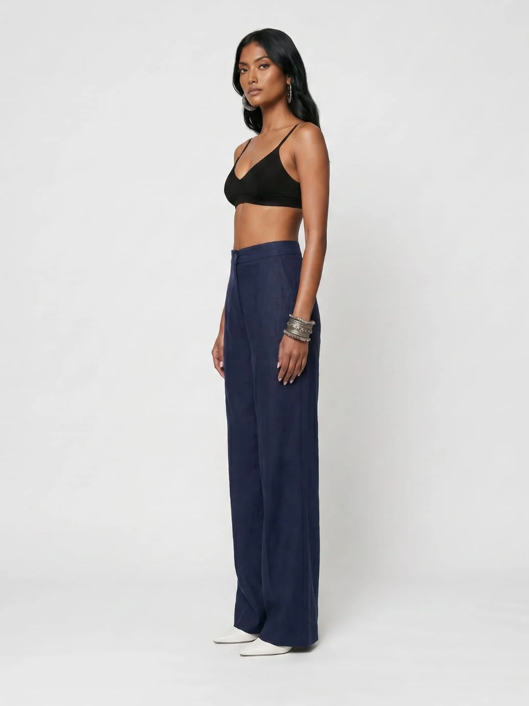 Navy Blue Loose fitting pants - Image 3
