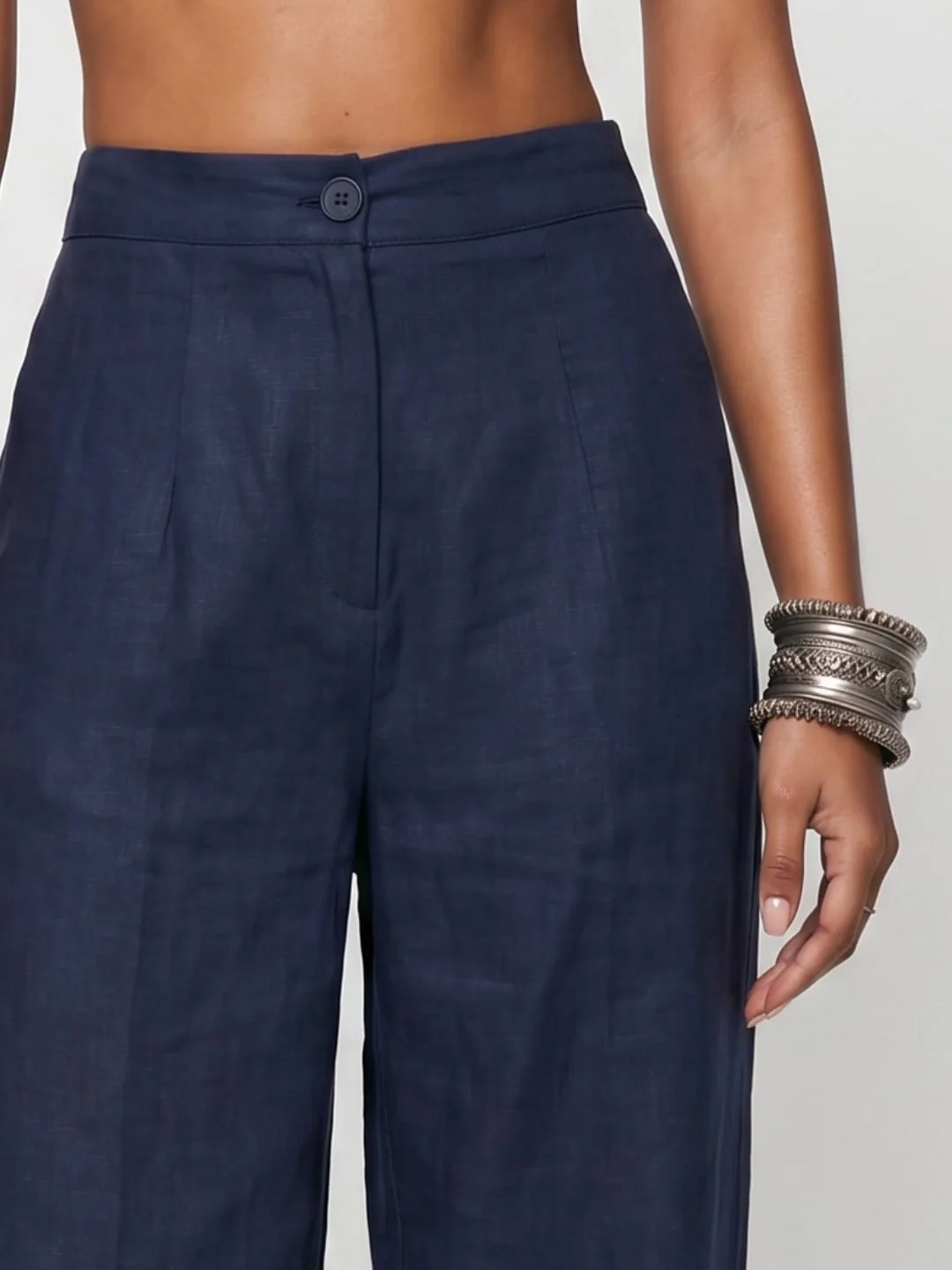 Navy Blue Loose fitting pants - Image 4