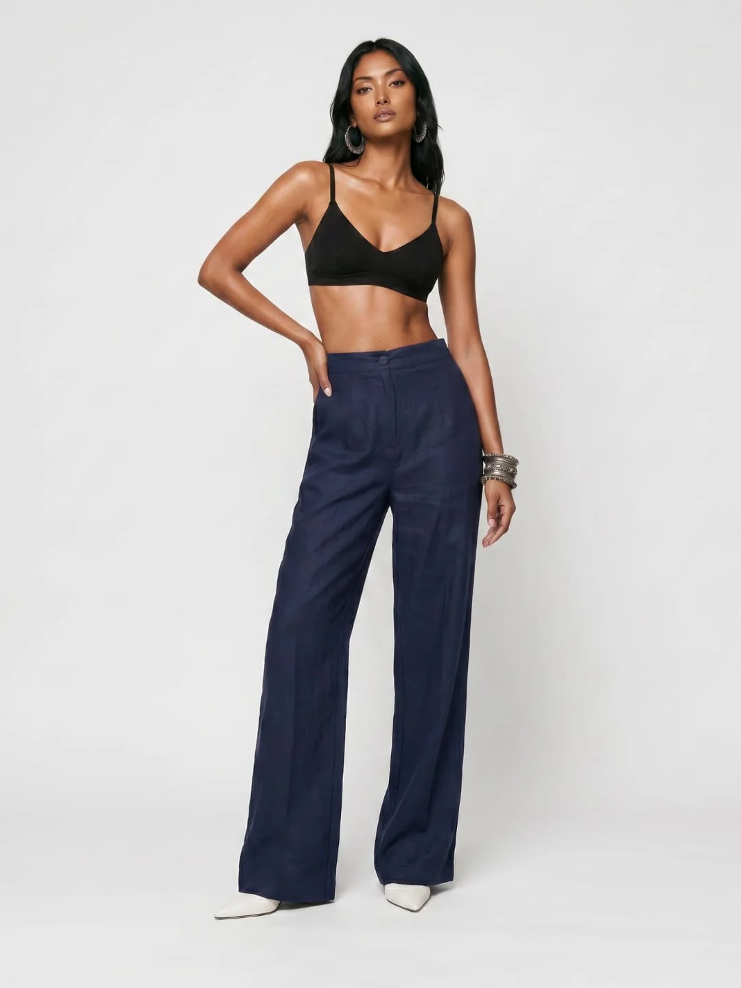 Navy Blue Loose fitting pants - Image 5