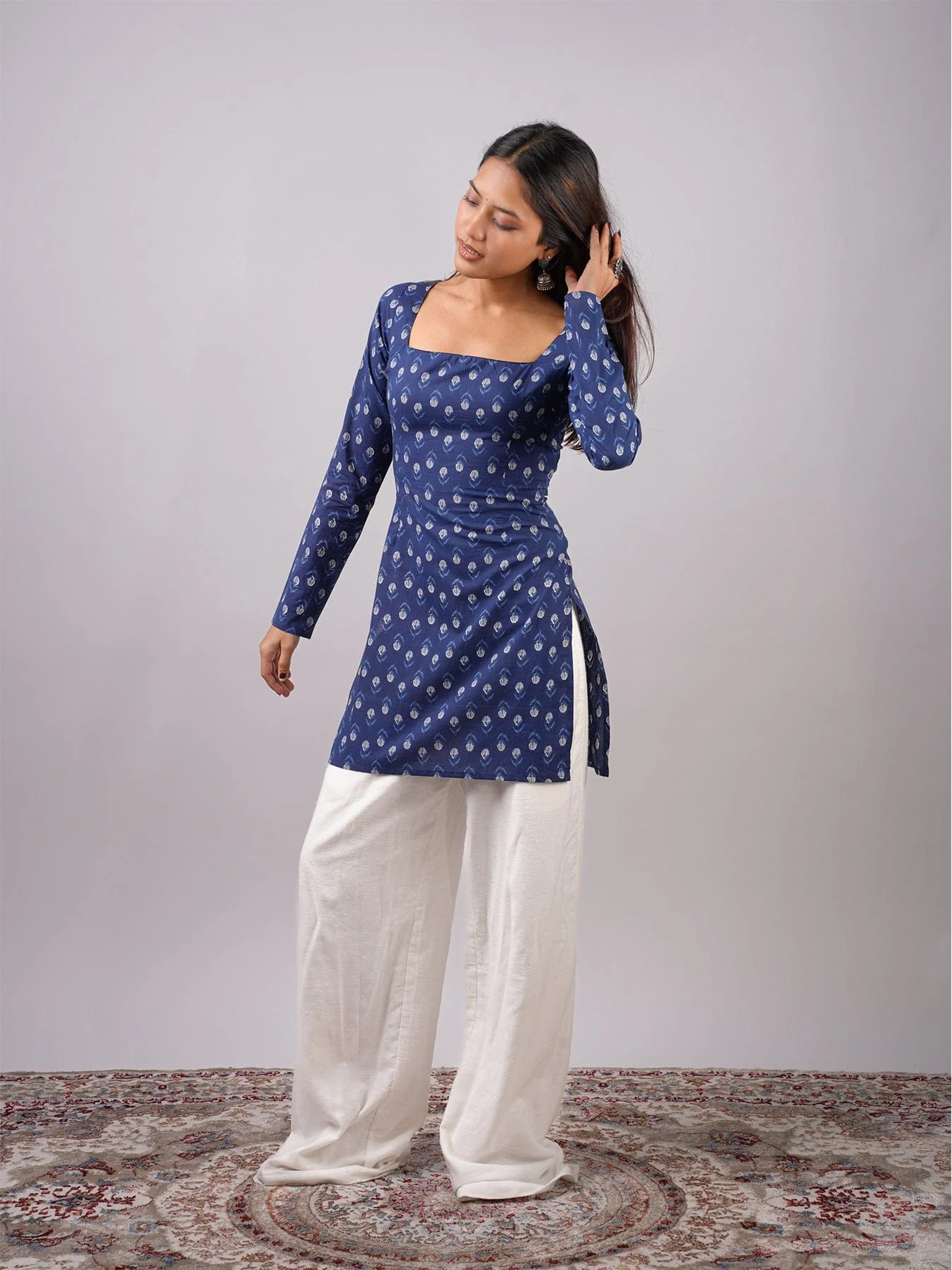 Nia Sleeved Corset Kurti - Image 3