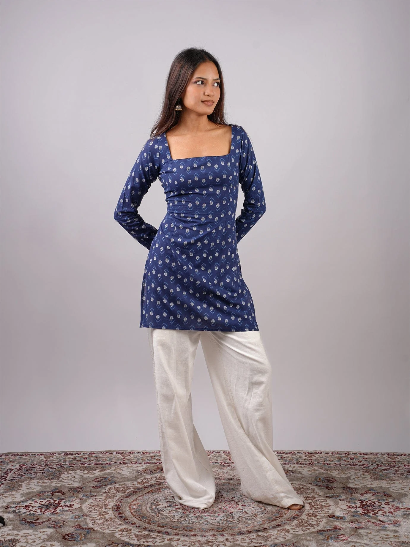 Nia Sleeved Corset Kurti - Image 4
