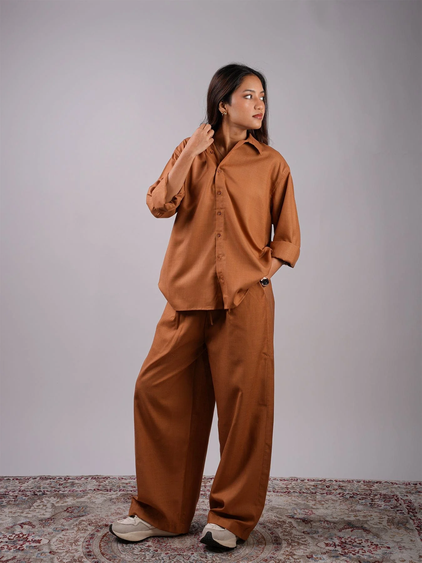 Oversized Brown Shirt - Image 2