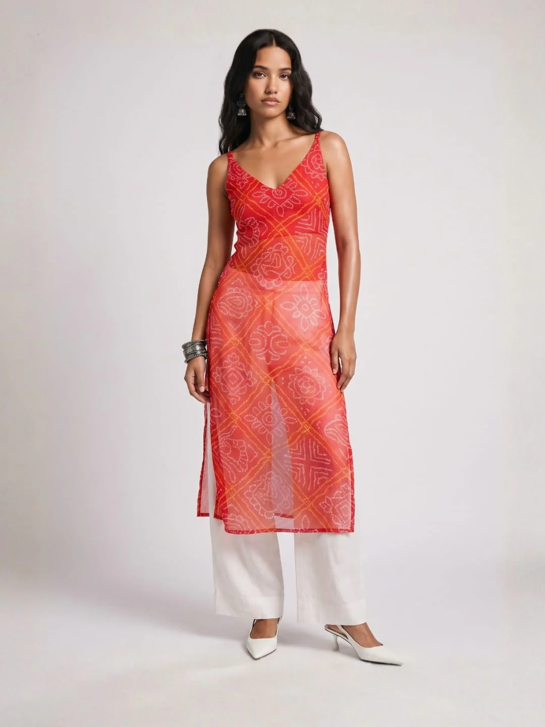 Payal Sheer Bandhani Kurti - Image 5