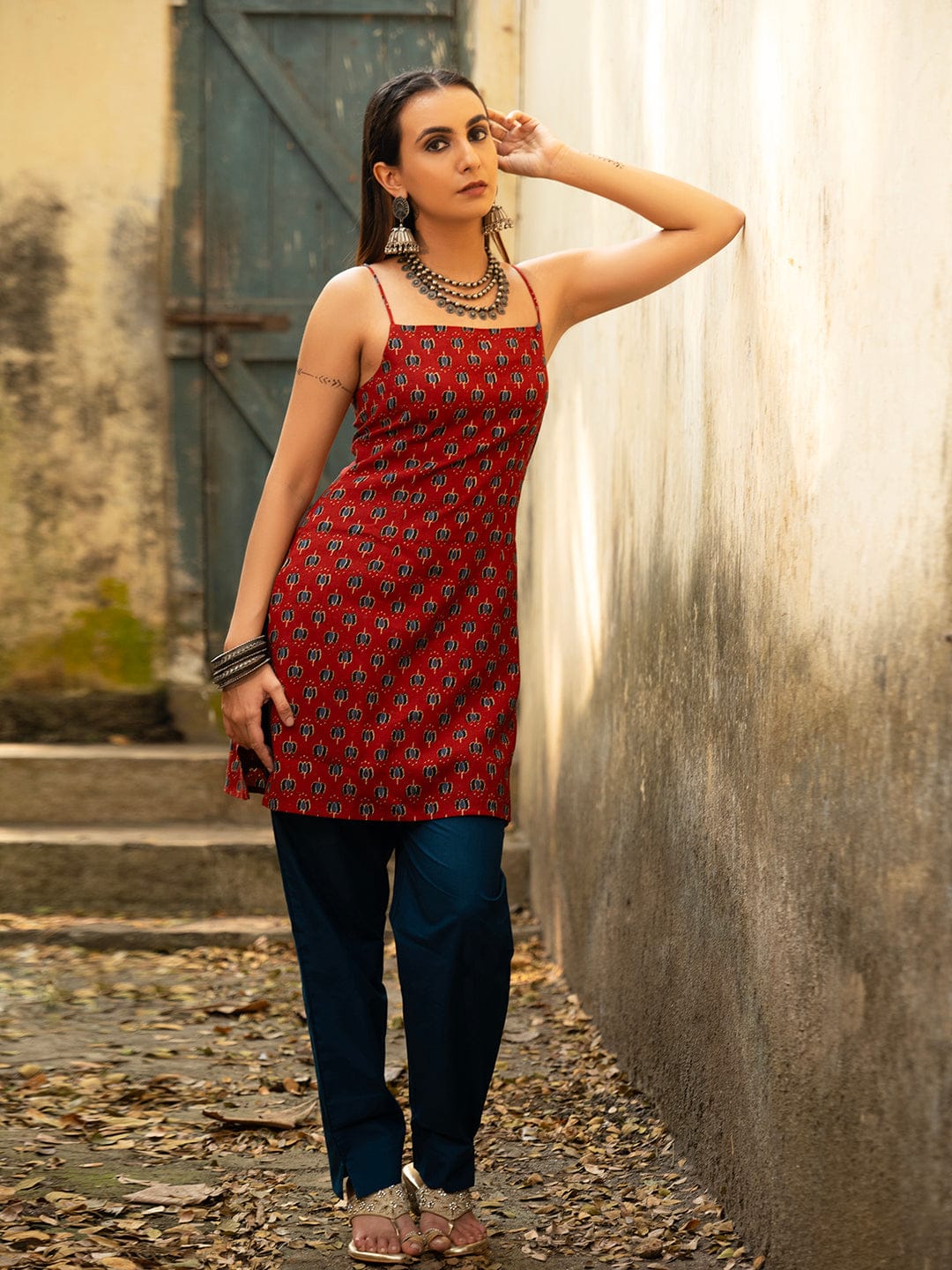 Ramya Noodle Strap Corset Kurti - Image 3