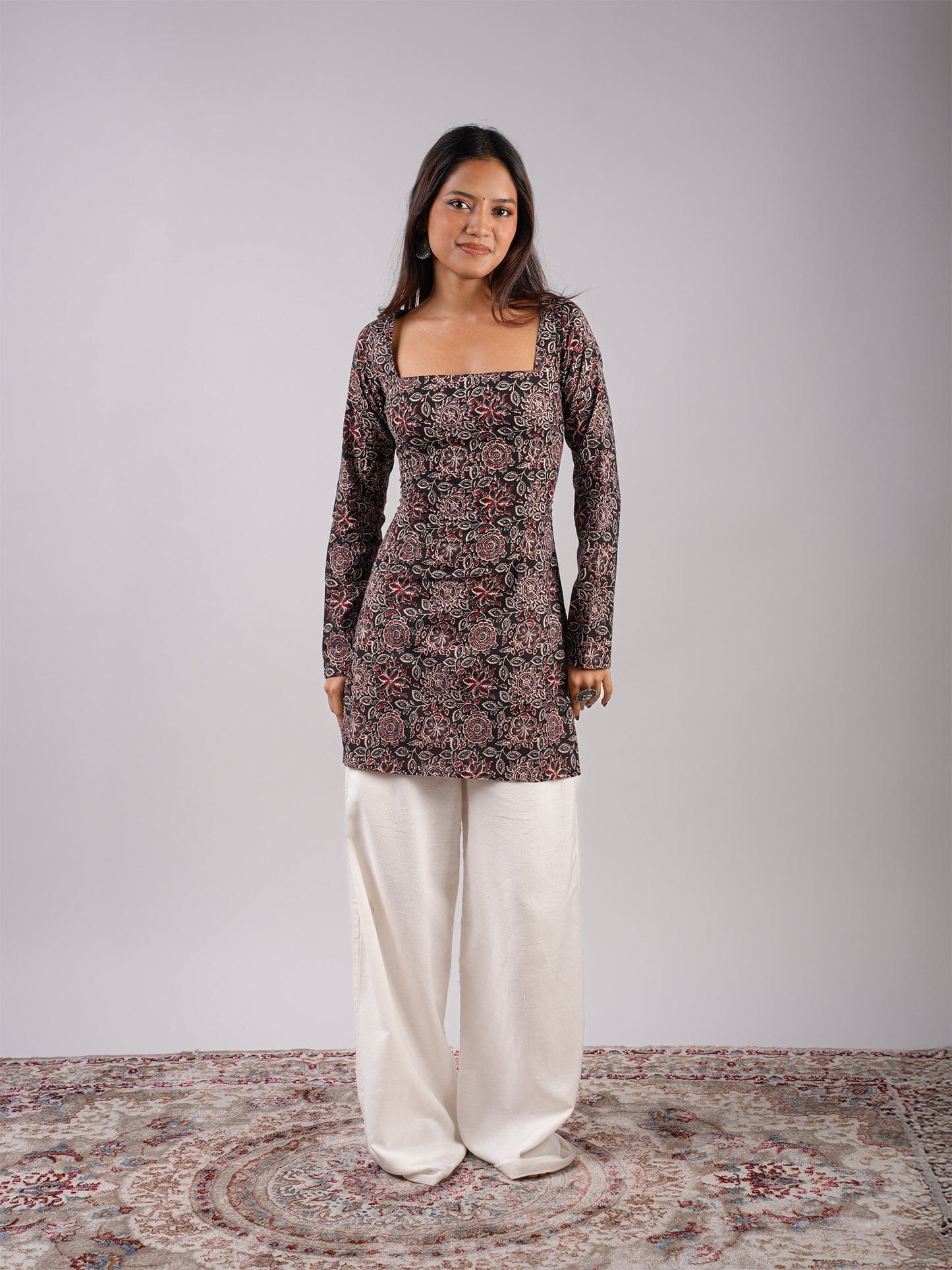 Riva Sleeved Corset Kurti - Image 4