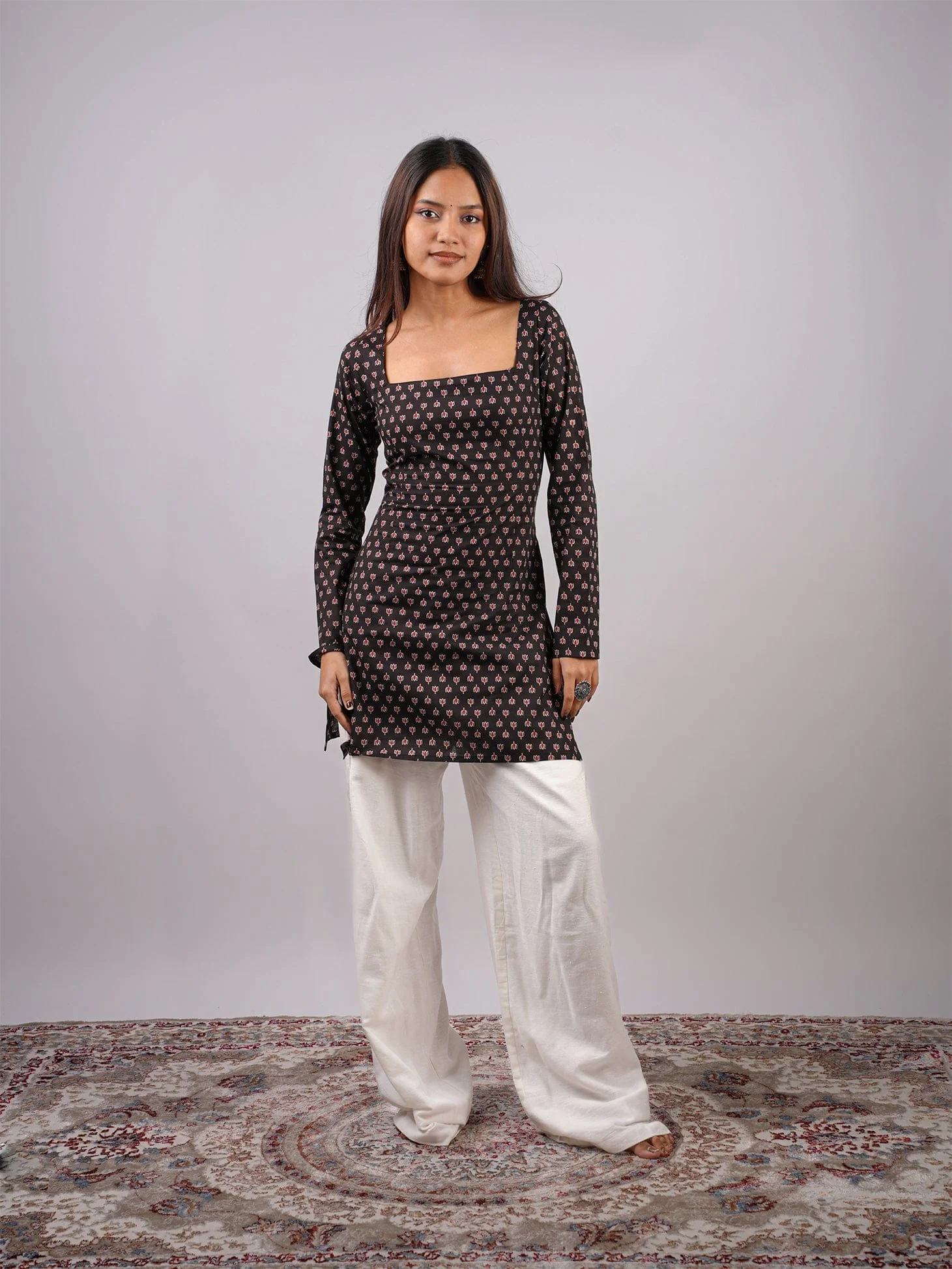 Rohini Sleeved Corset Kurti - Image 4