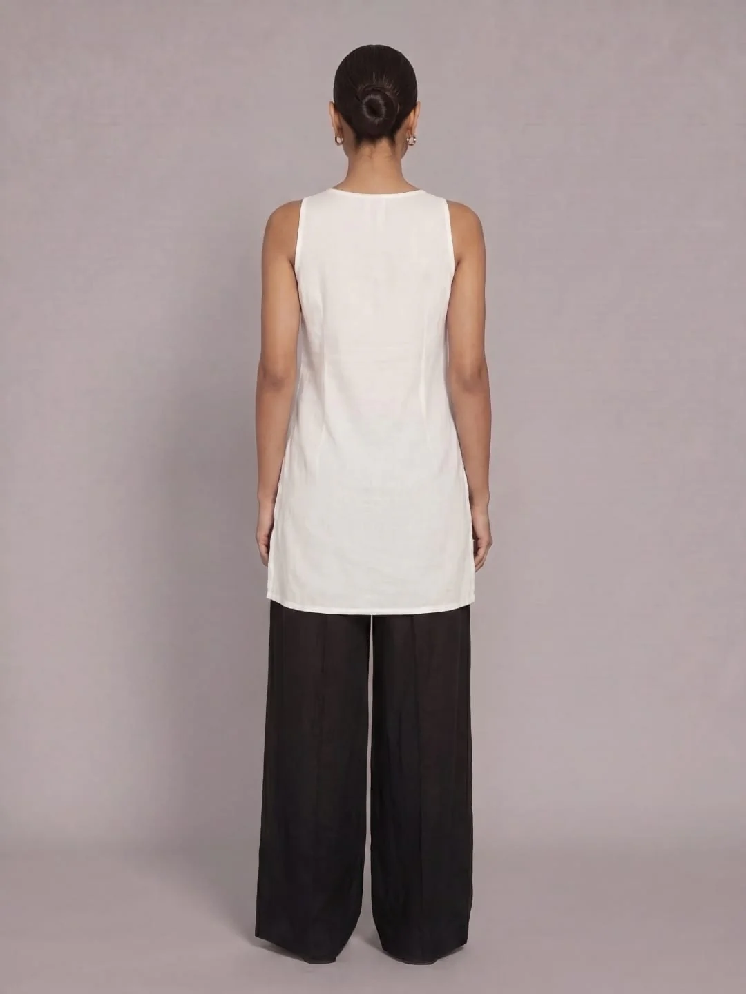 Saba Plain Round Neck Kurti - Image 2
