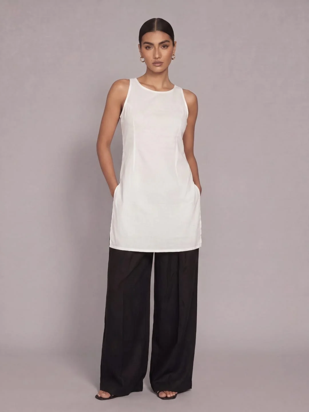 Saba Plain Round Neck Kurti - Image 5